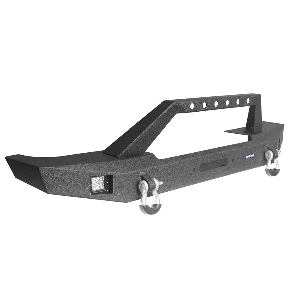 W/ XJ Winch Road 1984-2001 Plate & Front Steel Spotlights Bumper LED Fit Hooke Jeep Cherokee