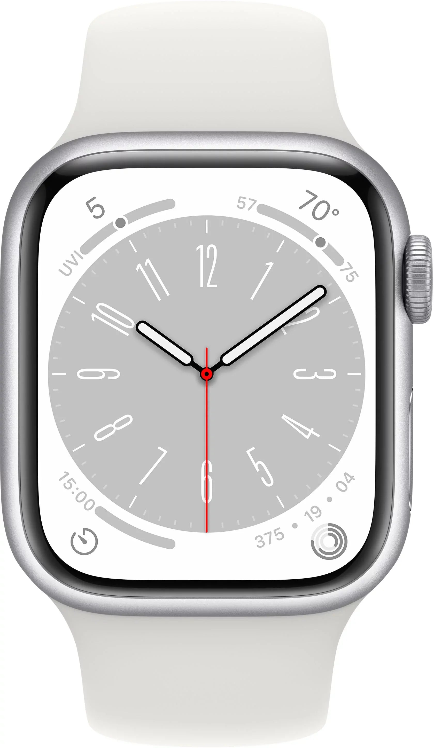 Sport (Refurbished) Aluminum Series 8 Band MP6M3LL/A 8 Watch - 41mm Gen Restored Silver White