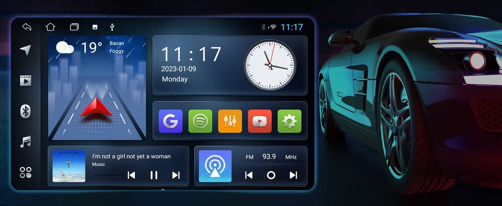 Radio & Screen Camera Car Backup with 2+32G FM Din Aumume IPS Android 10.1 Touchscreen BT for Chevrolet/GMC/Buick inches Stereo Carplay GPS Car Navi Android Support 10 Auto Double