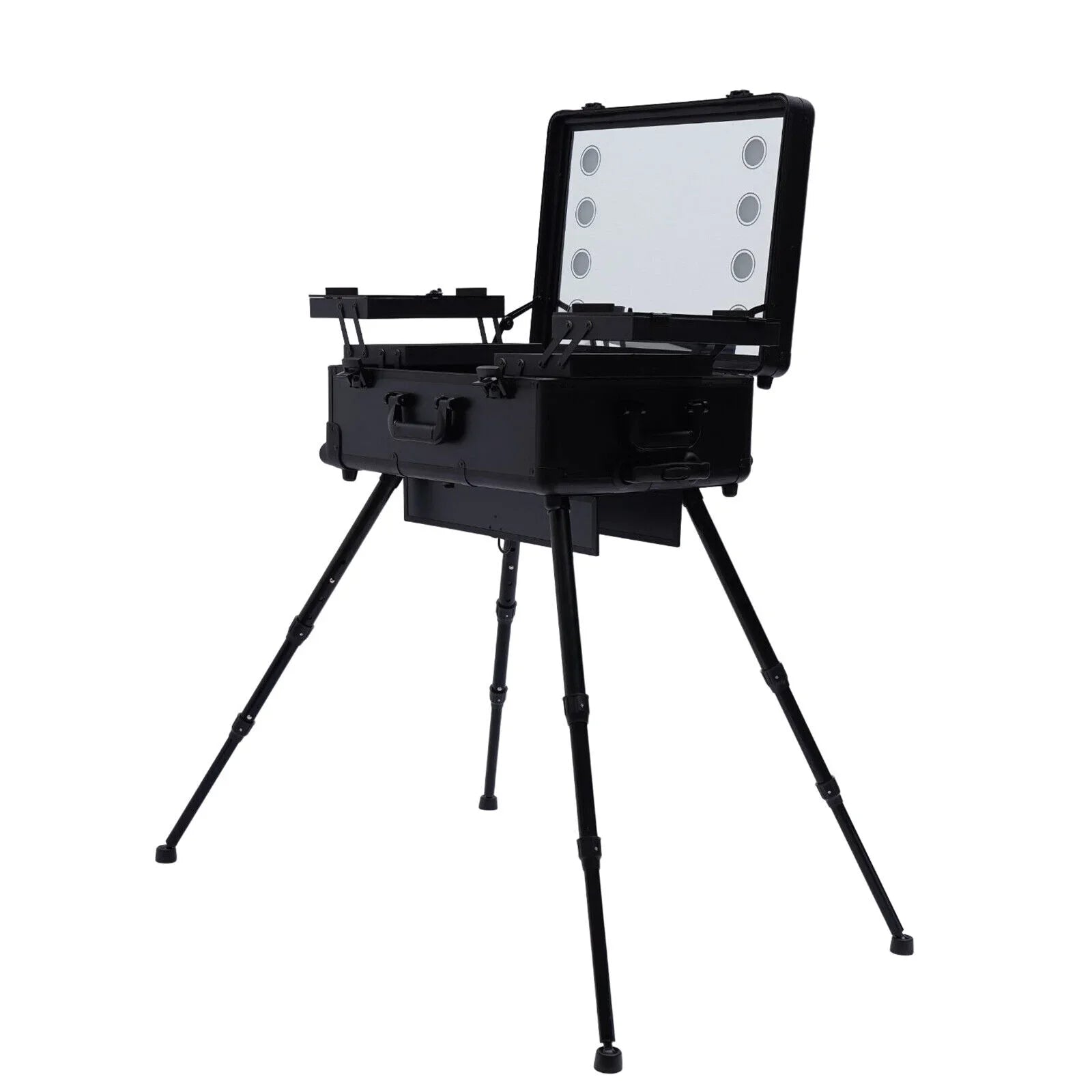 Box Key Makeup Train Luggage DENEST Organizer Cosmetic with Rolling Trolley Case Travel