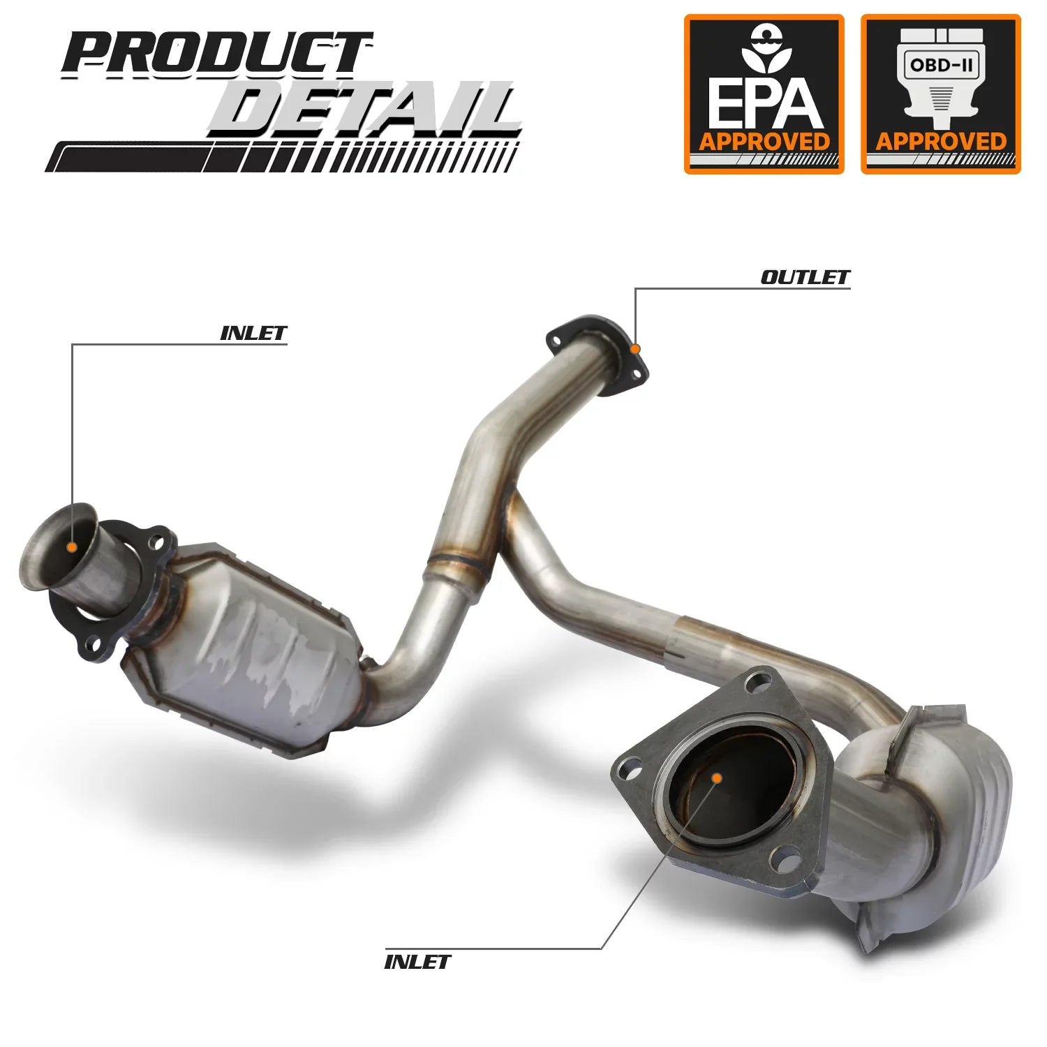 Tahoe Avalanche Catalytic 2007-2009 Chevy Exhaust Y-Pipe Silverado/Suburban/Yukon M-AUTO Converter XL For Sierra