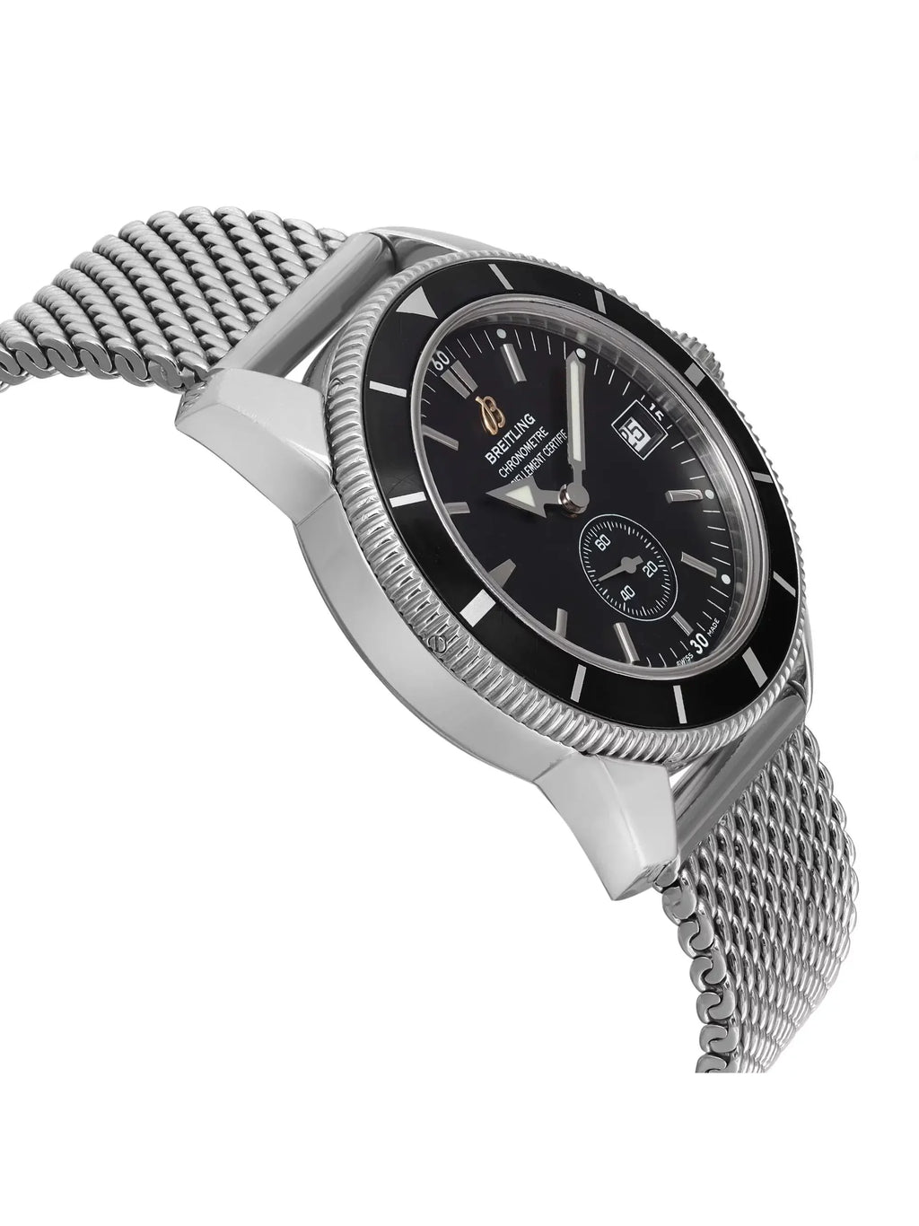 Dial Heritage SuperOcean 38mm Steel A3732024-B869SS Watch Mens Breitling Black