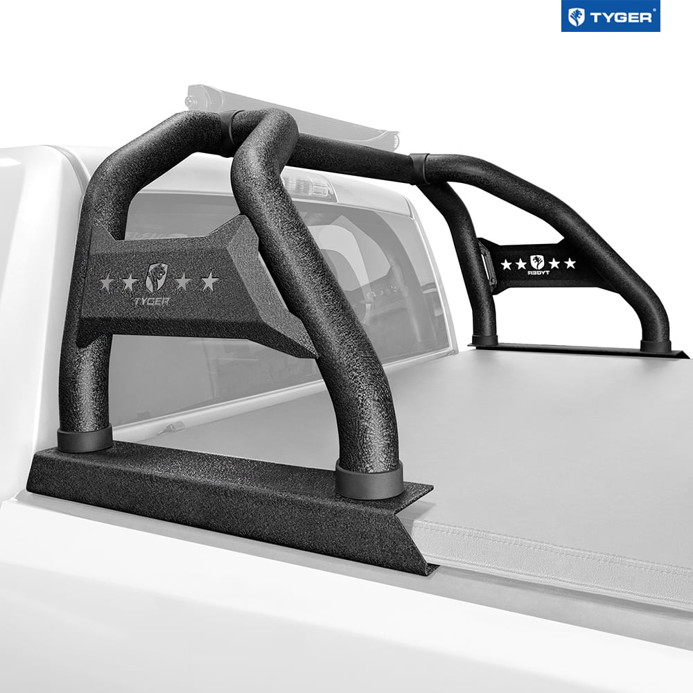 Chevy 2015-2024 | | Textured Light Mount Canyon Bar | Colorado with TG-SB7C88518 Auto Compatible GMC Tyger Sport Roll Black Bar |