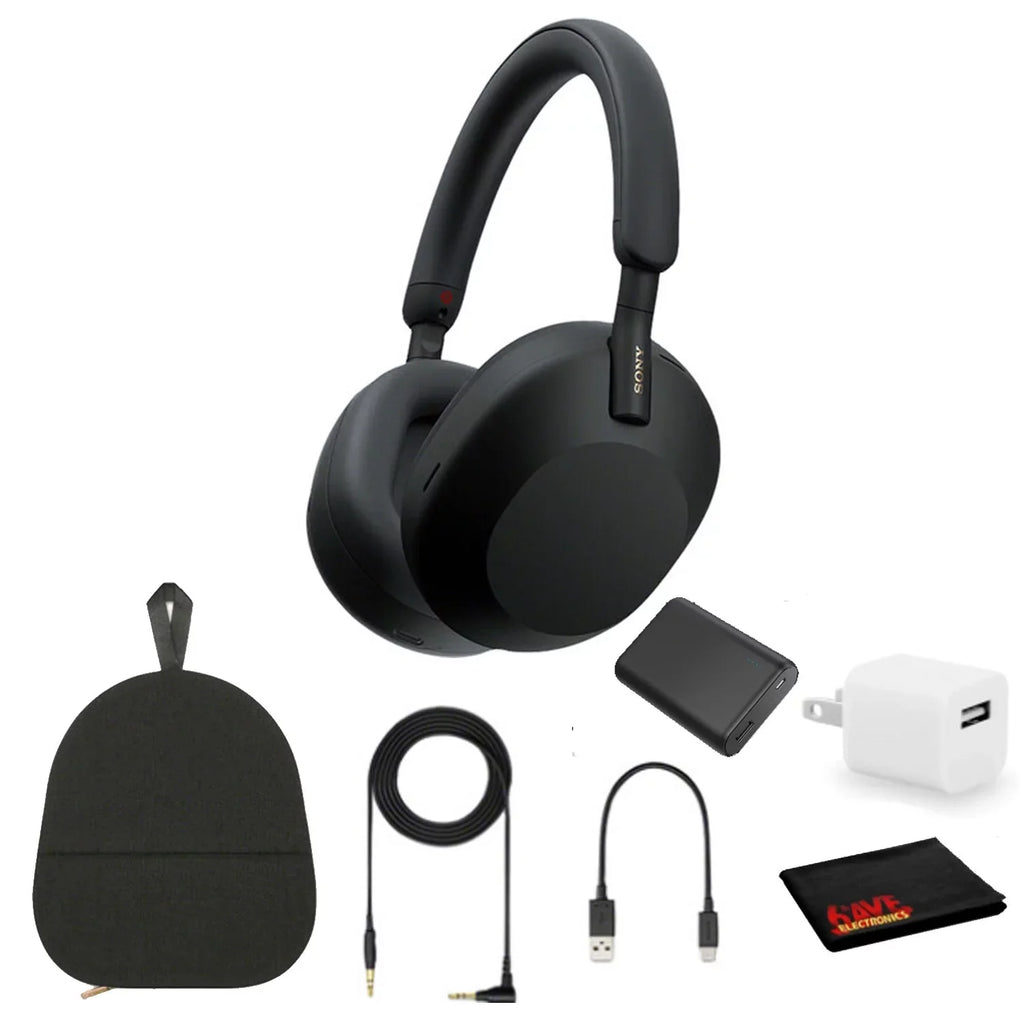 Hands-Free 30 Over-Ear Control Charger Alexa WH-1000XM5 Headphones with Time, Charging Kit Calling, Wireless Voice Cube (Black), Hours Playback - Noise-Canceling Portable and