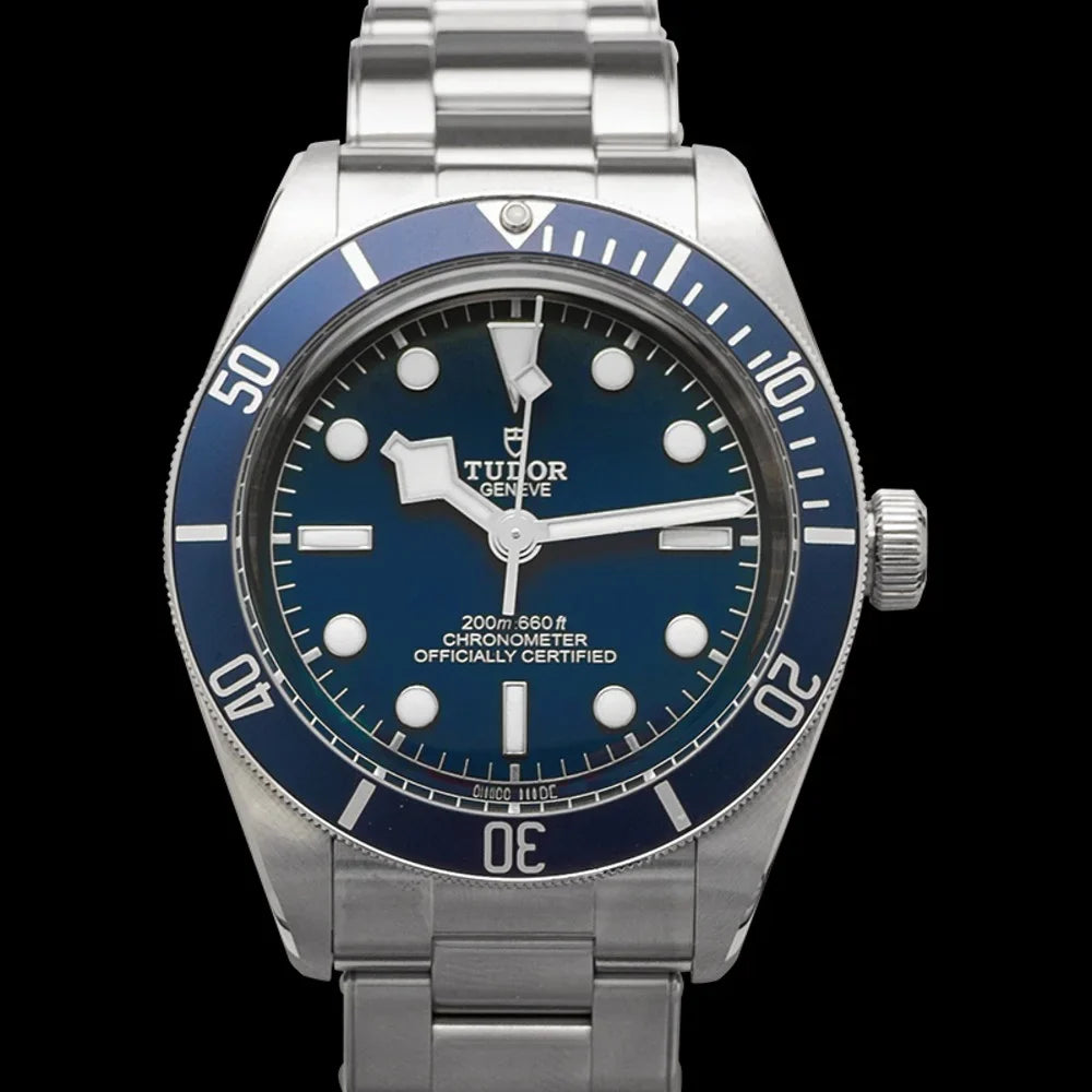 79030B-0001 Men's Watch Tudor Steel BAY Blue Automatic Dial BLACK Stainless