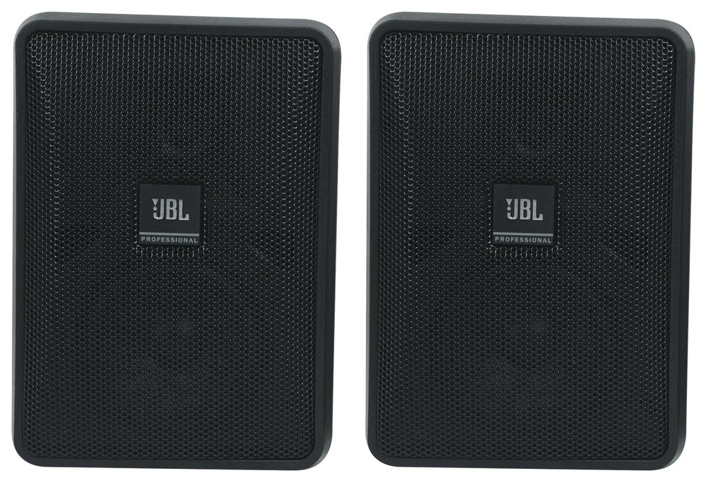 23-1 + (8) Indoor/exterior Commercial JBL Speakers Amp Black Wall 3" 70v Control