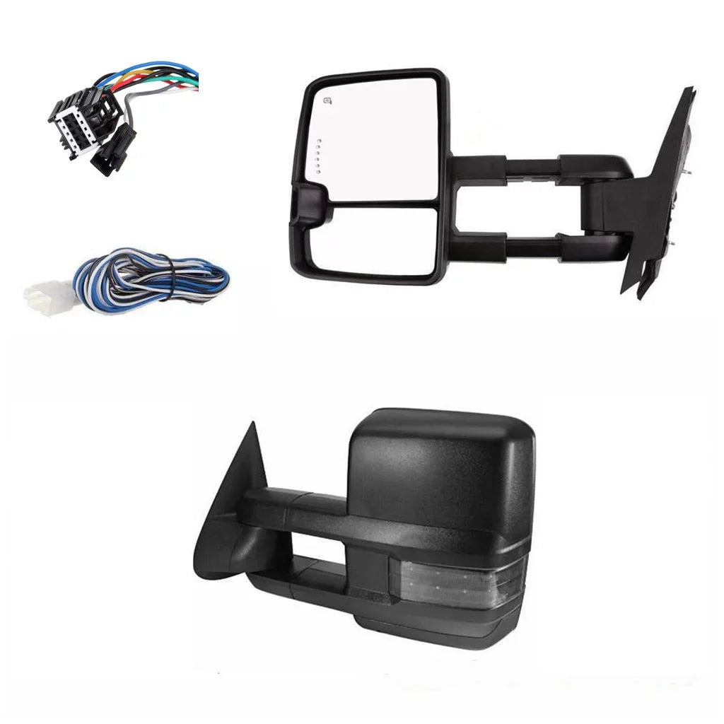 Lamp+Backup CHEVROLET TAHOE Turn Fits SILVERADO, Heated 2007-2013 Tow Mirror For 07-13 Blk 2007-2014 Smoke CHEVROLET Silverado select: 2x Power Sierra