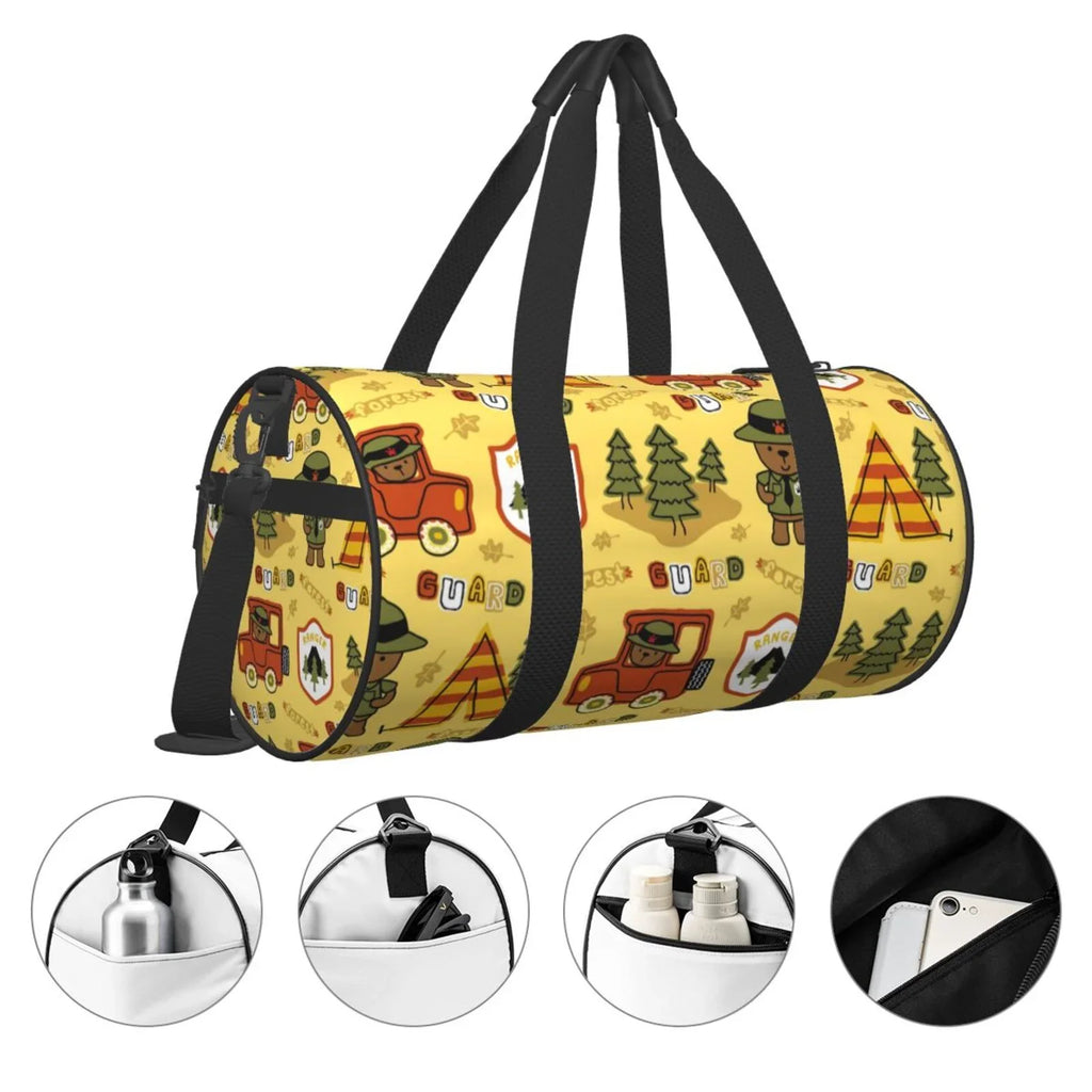 Coaee Luggage Travel with Capacity Compartment Guard Bag Large Cylinder Bag Bag Sports Waterproof Gym and Forest Pocket