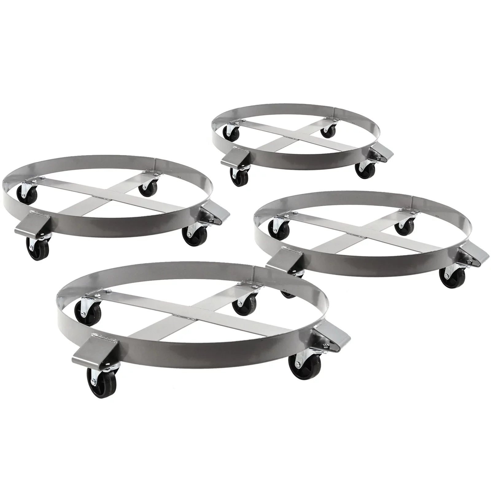 Pound Red Frame Gallon 4 Swivel Heavy Tipping Auto Wheel Hand Steel 1000 Dollies 55 Casters Drum - Duty Dolly Capacity Hound Truck Non