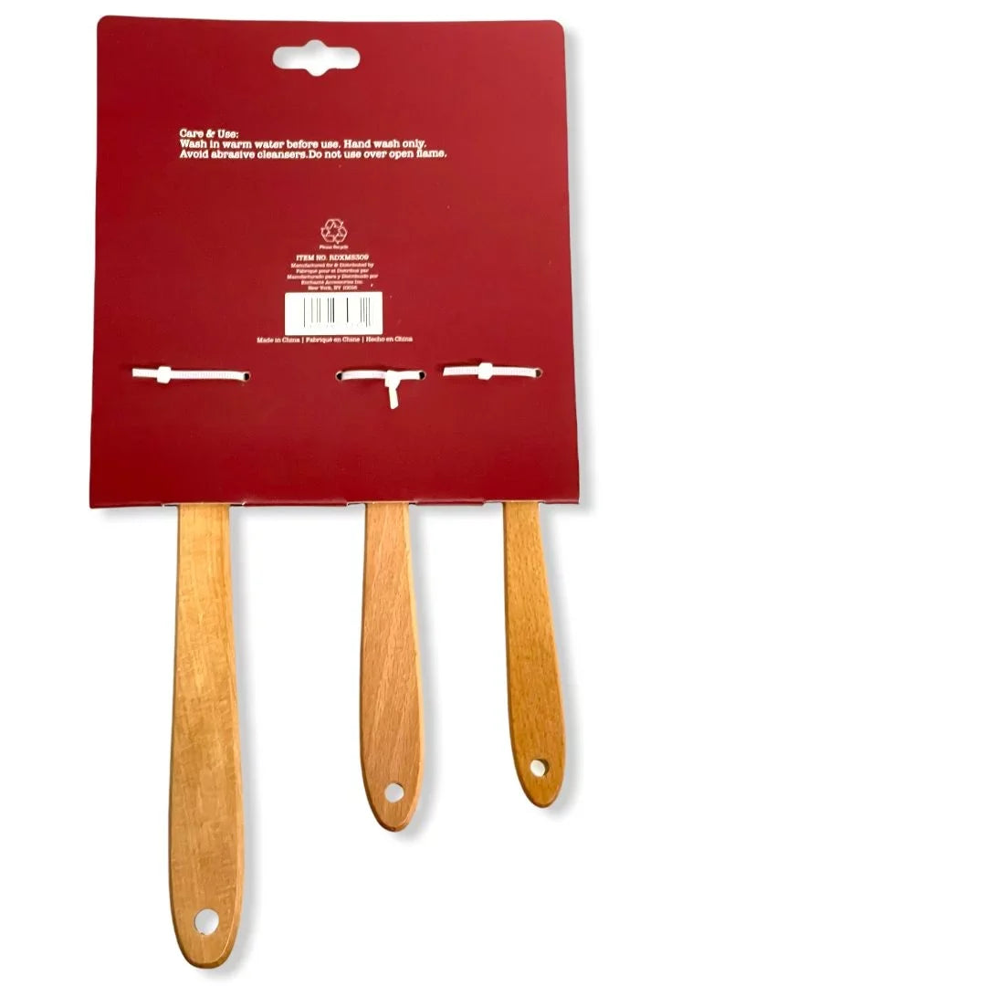 LL Set Dunn 3 Silicone Wood Letter Spatula Rae with Hard Pc. Handles Spatula