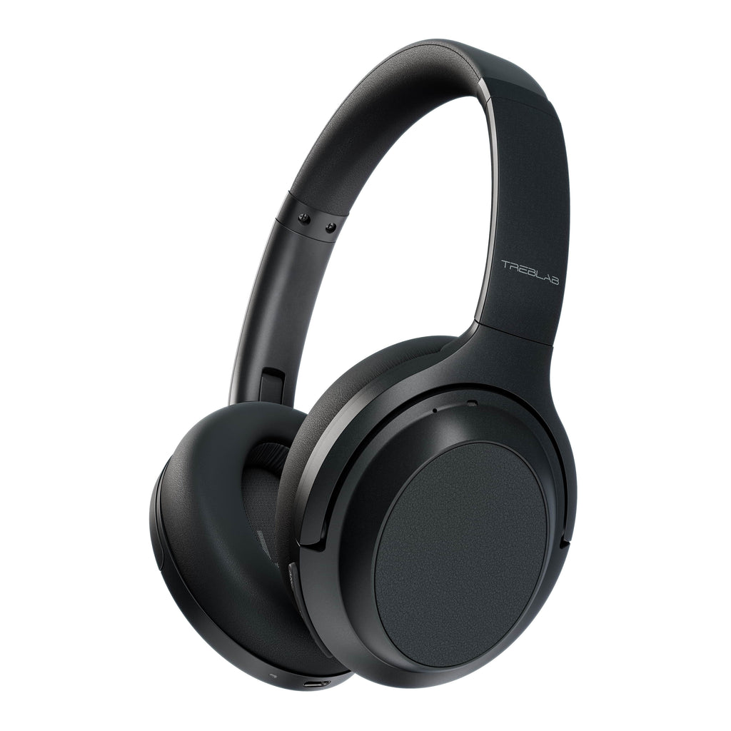 Sound, PRO Z7 Active Noise Wireless Charging, - Hybryd Stereo Over Control Headphones (Grey) USB-C & TREBLAB Canceling Bluetooth w/aptX, Touch Mic Fast 45H Ear Headphones ANC with - Playtime