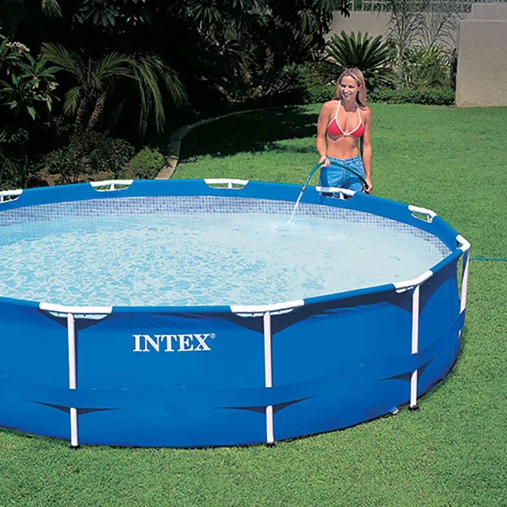 Frame Pool & Intex Maintenance x w/ Metal 30" Pool Filter Swimming Pump Kit 12'