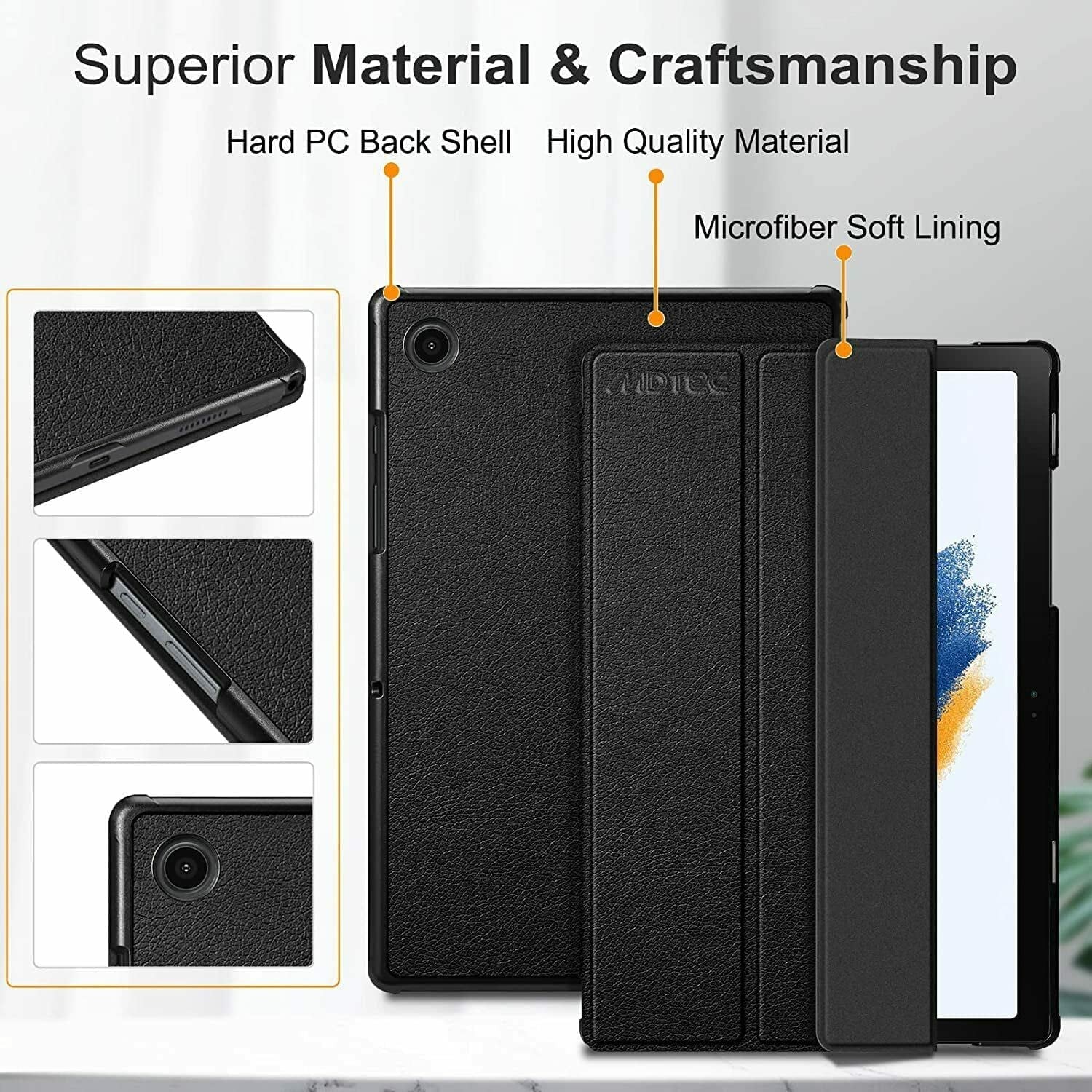 Tab Inch 64GB Card Case with MicroSD Wi A8 Hard 32GB Galaxy Fi Gray Tablet 10.5 International and