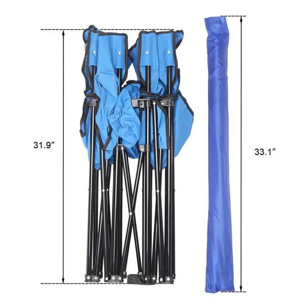 for Portable Carrying Chair Mini with Patio Bag, Blue Strength Chair, Park exterior Folding Beverage Pool SYTHERS Camping Chair, Holder Beach exterior Camping Table Beach High Double