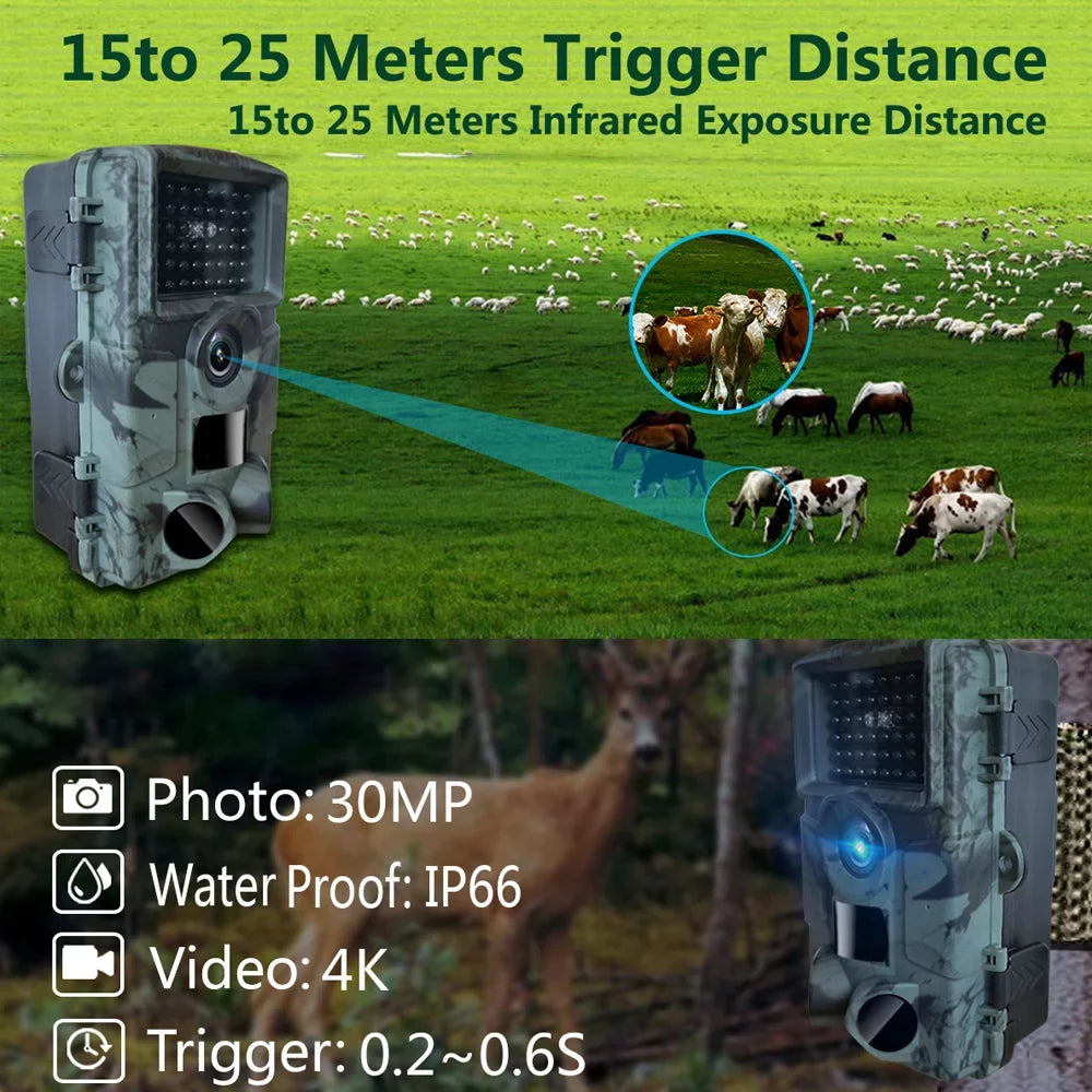 Angle Camera, Wildlife Motion 4K - with Camera Trail Perfect and Waterproof Wide Nebublu Activation IP66 for