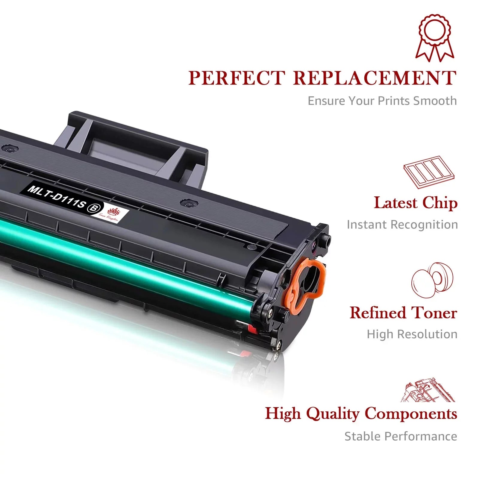 MLT-D111S Xpress M2022W Ink M2020W 2-Pack With Cartridge Toner Compatible SL-M2020 M2070W M2026W Chip for M2070F (Black) Printer M2024 Replacement M2070FW Tonerkingdom
