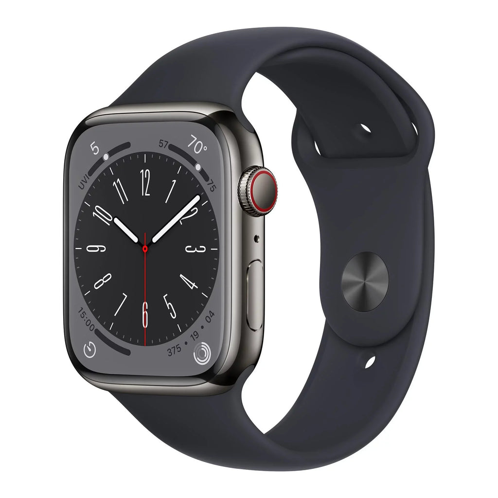 (Refurbished) Series 45mm Band Watch - Gen MNW13LL/A Sport Midnight Steel Cell Stainless 8 Restored 8 Graphite