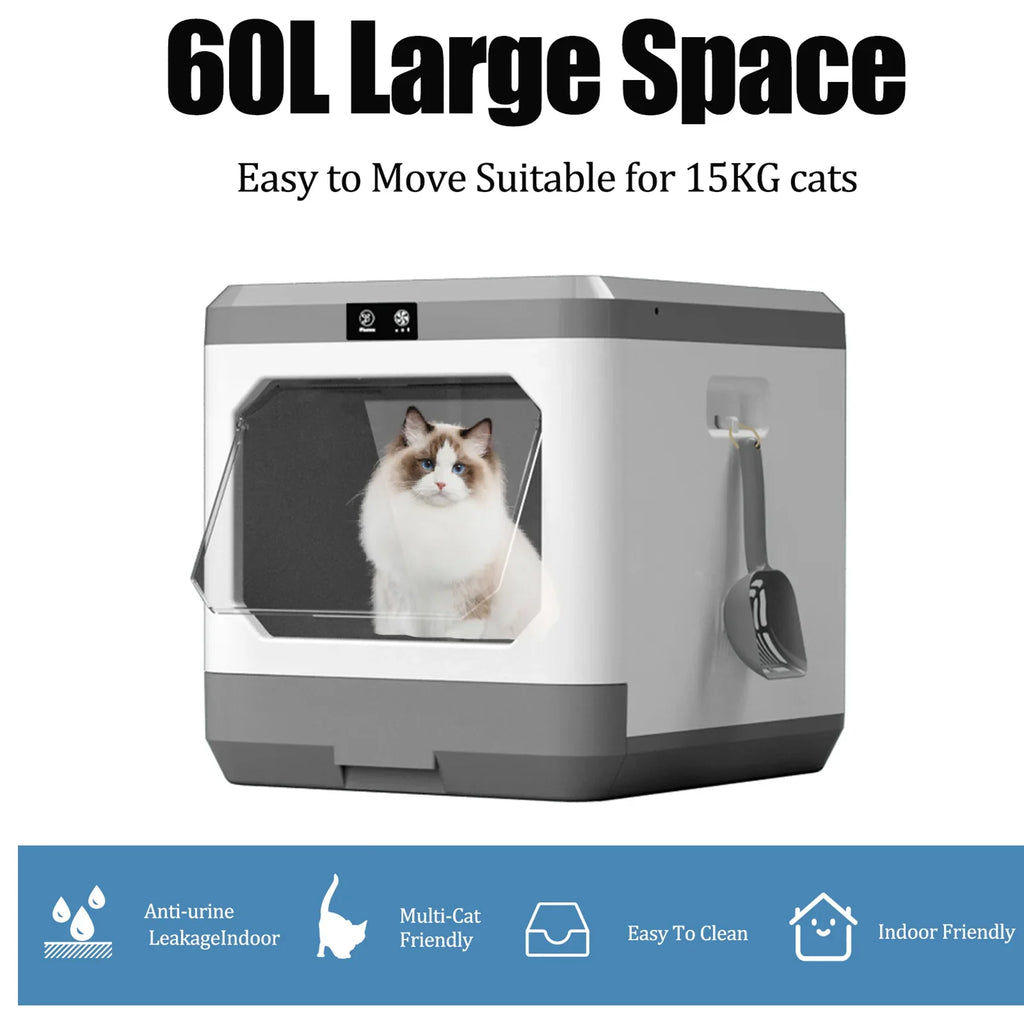 Litter Scoop, Litter Cat Box, Cat Removal, Pottywith Box Litter Large Drawer Cleaning Arcwares Cat Odor Litter Pan Cat Enclosure Scoop. And Furniture, Easy Enclosed Type