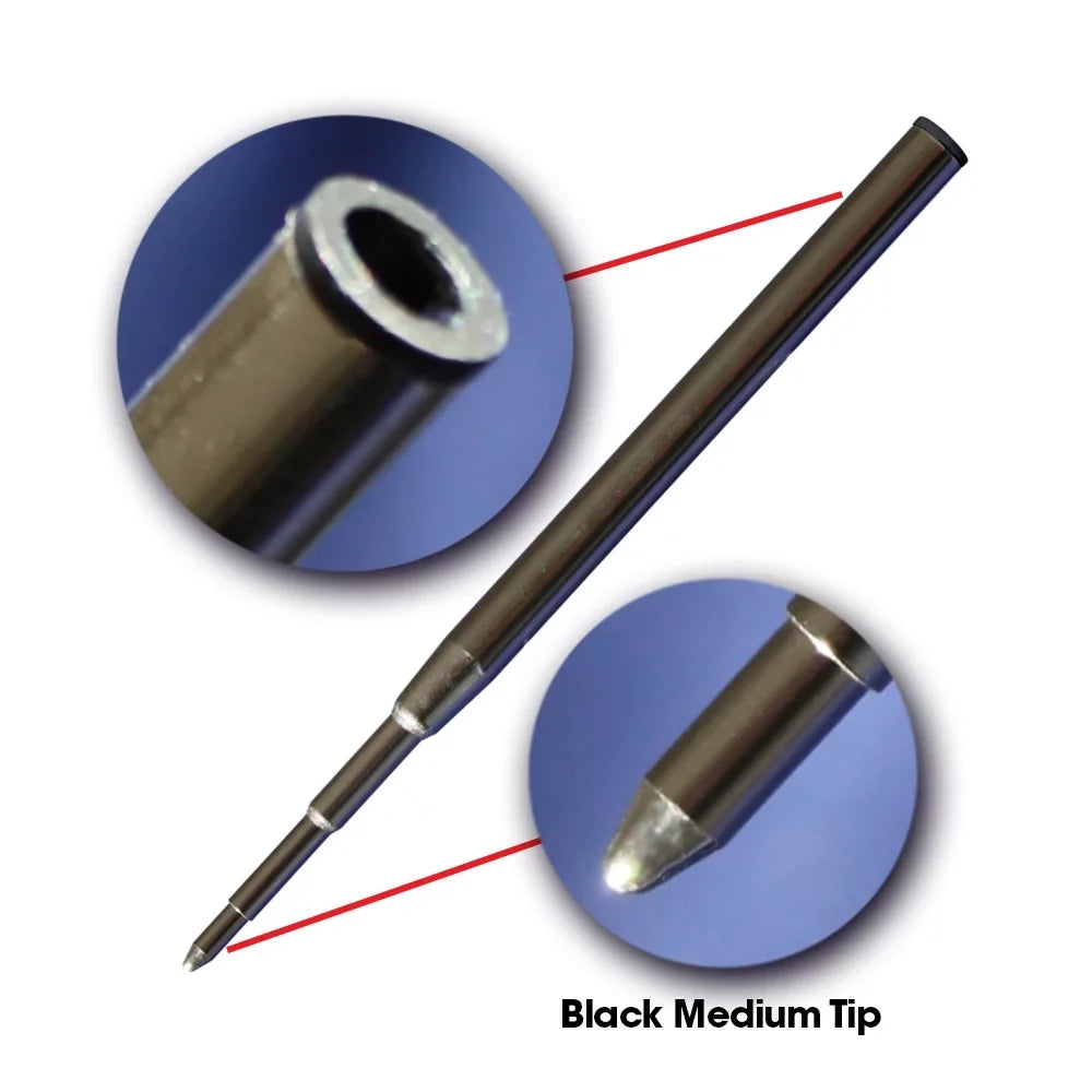 in Replacement 6 - Montblanc 3.875 for Pen / Refill mm + 6 98 Blue - Measures Jaymo - Black Ballpoint Long 128211/128214