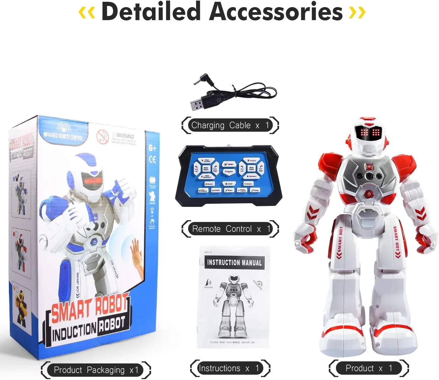 Walking Sensing and for Singing Robot Gesture Smart - Kids Robots Red Girls Boys RC Dancing for