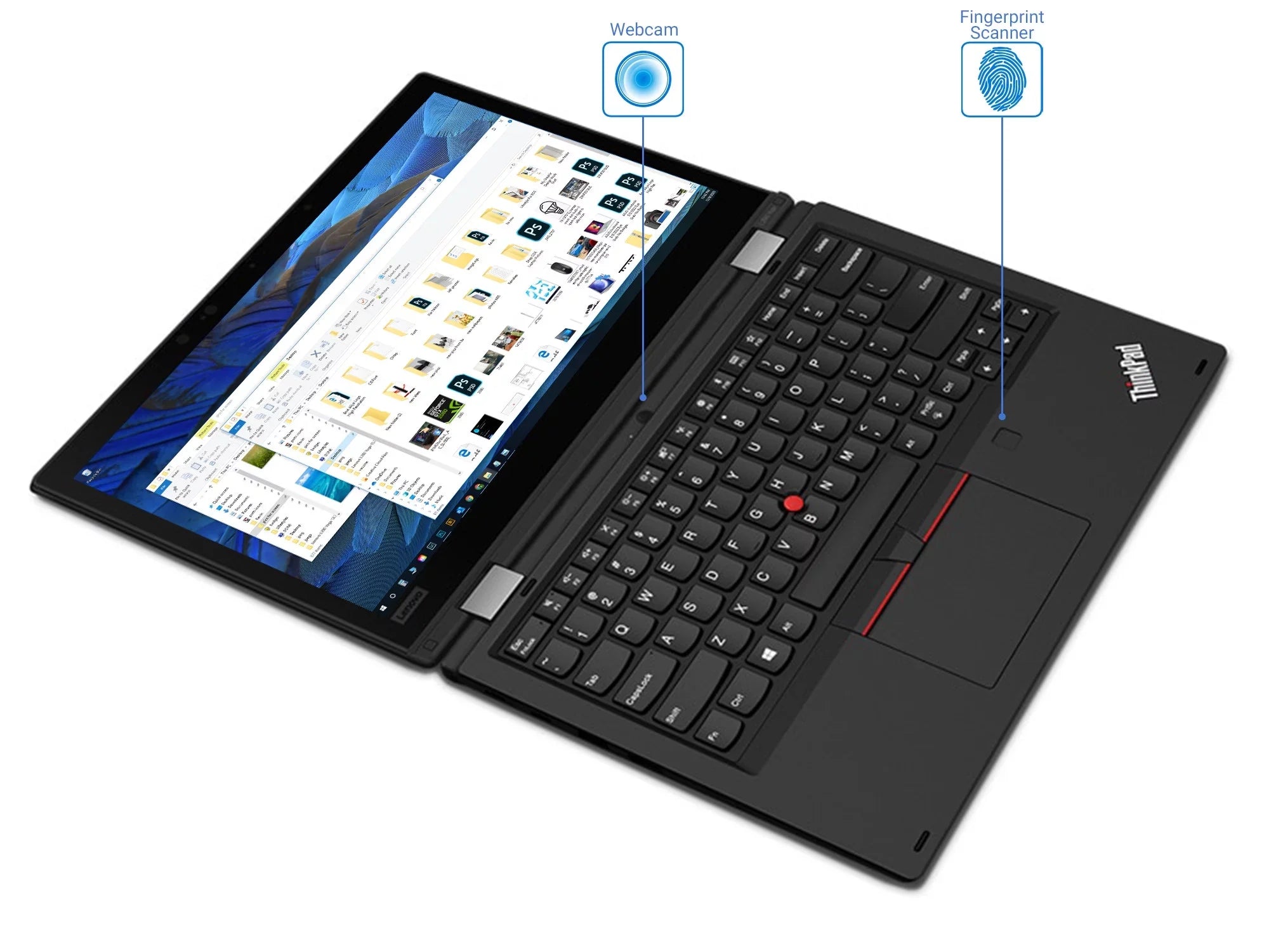 Bluetooth, Card Touch L390 ThinkPad Intel 32GB Yoga Pro 2-in-1, via HDMI, USB-C, Upto 3.9GHz, Reader, RAM, 256GB Wi-Fi, FHD 10 SSD, 13.3" DisplayPort Display, i3-8145U Windows Core IPS