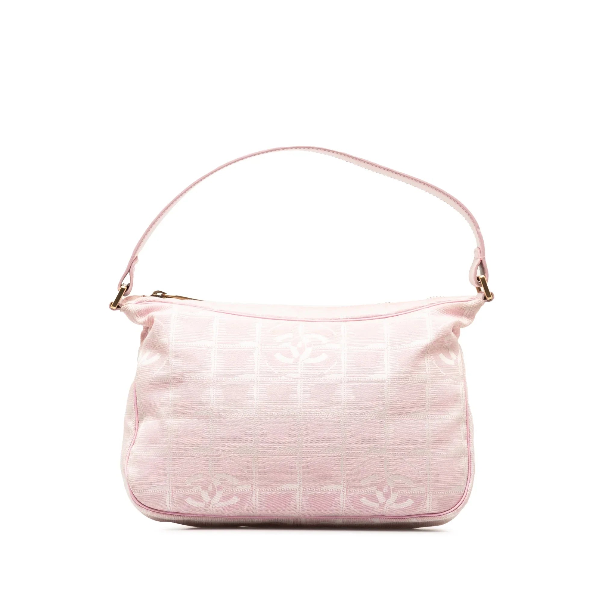 Top Handbag Unisex Travel Authenticated Line HandleBag Nylon New Pre-Owned Pink (Good) Fabric