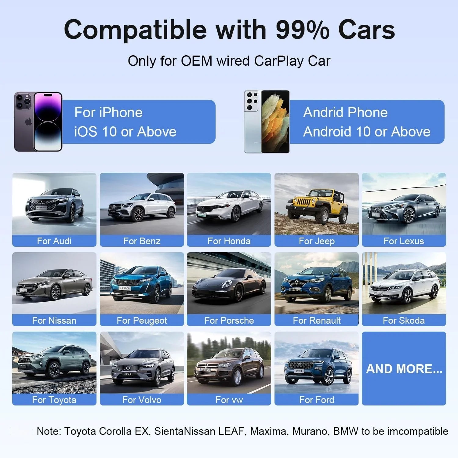 & CarPlay Wireless The [2024 Android Auto for Newest] Pro to Adapter Drivebox Autoflix,4 Car Car Your Netflix/Youtube/Screen Magic Adapter Wireless Box Link with in CarPlay Stream 1 Mirroring,