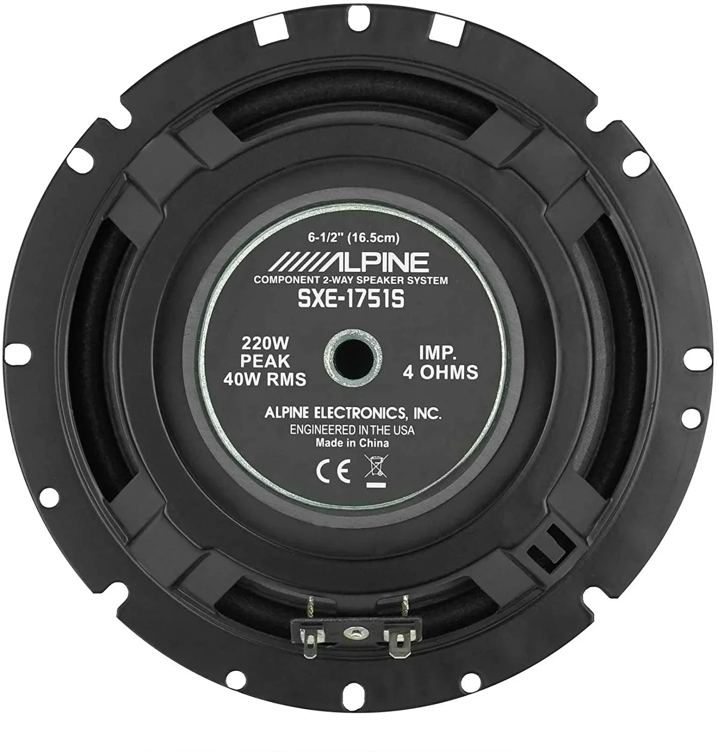 Component 6 Sxe-1751S Alpine System Car 1/2" Inch Audio 6.5 Speaker 2-way
