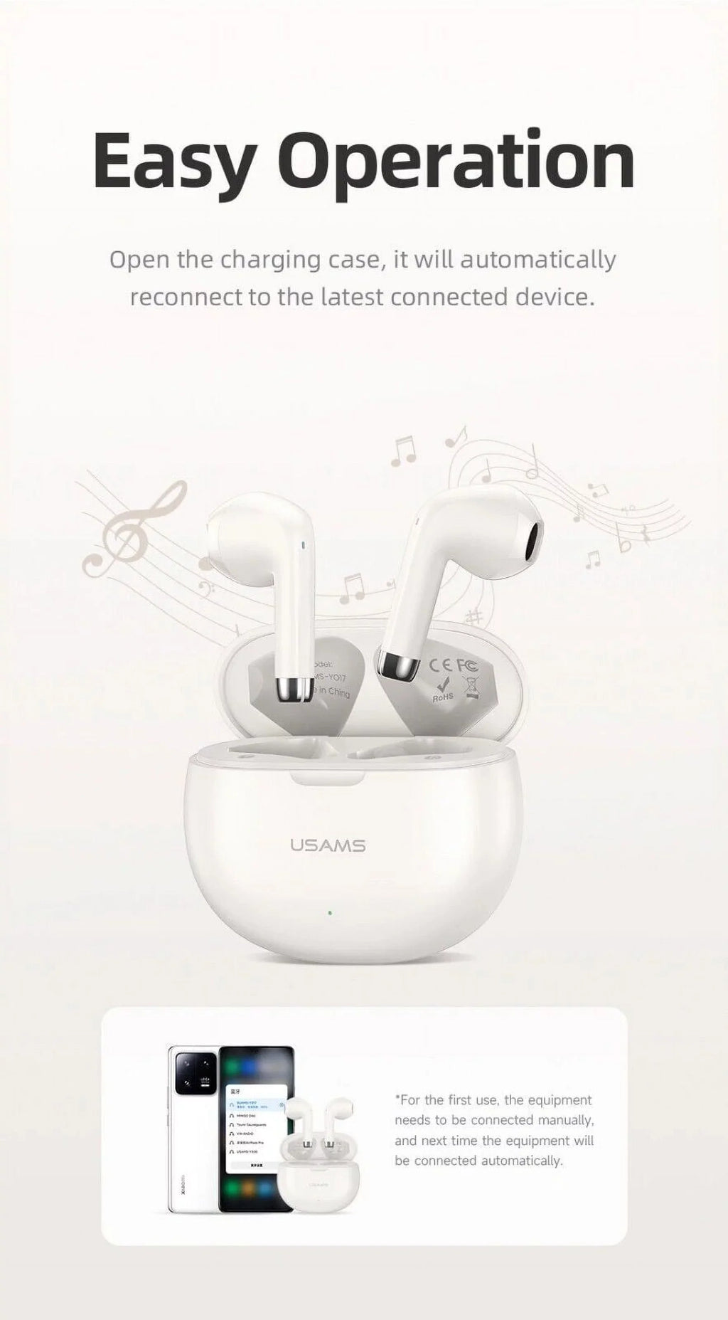 Bluetooth with White Noise for Mic,IPX4 Cancelling Wireless Case,Wireless Waterproof 5.3 Charging Control Xperia Headphones with Earphones - Earphones,Touch IV Earbuds 1