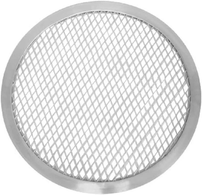 Aluminum Baking Set Round Tray Kitchen & Pizza Pan 2 Rim- of Screen 8” Home Restaurants Round TrueCraftware- Seamless Pizza Pizza Screen Baking Tray for Bakeware Pizzeria