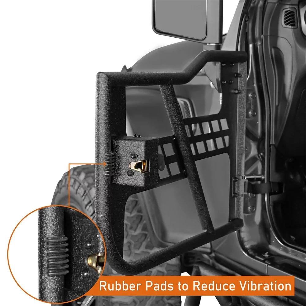 Steel Door 2018-2023 Jeep Black Frame Tubular Hooke Guards JL Half Wrangler Road Fit 2-Door