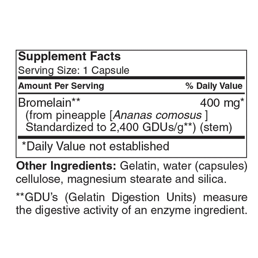 Foods, and Capsules Enzyme, Digestive Hill Health 120 400 Bromelain Anti-inflammatory Holly mg,