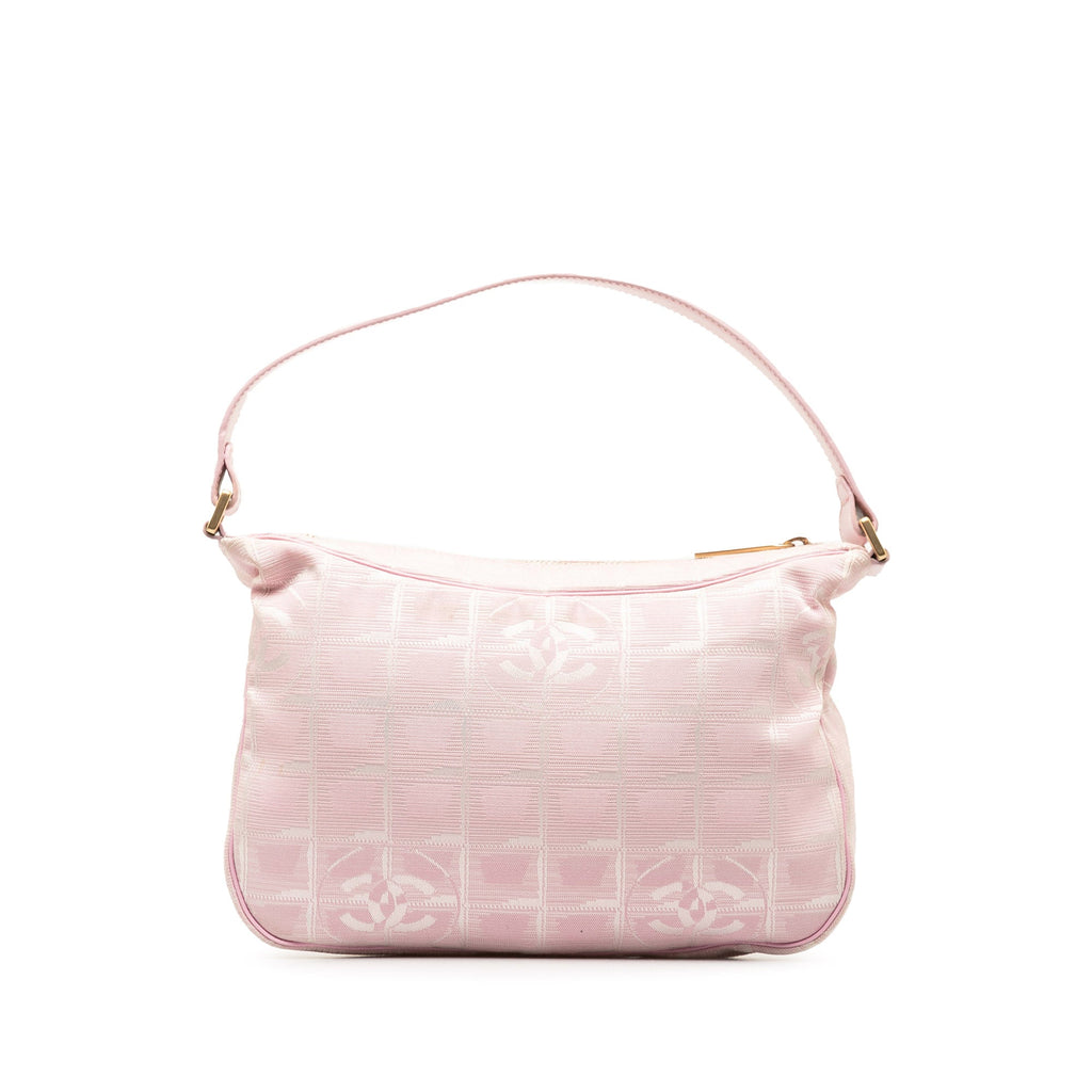Top Handbag Unisex Travel Authenticated Line HandleBag Nylon New Pre-Owned Pink (Good) Fabric