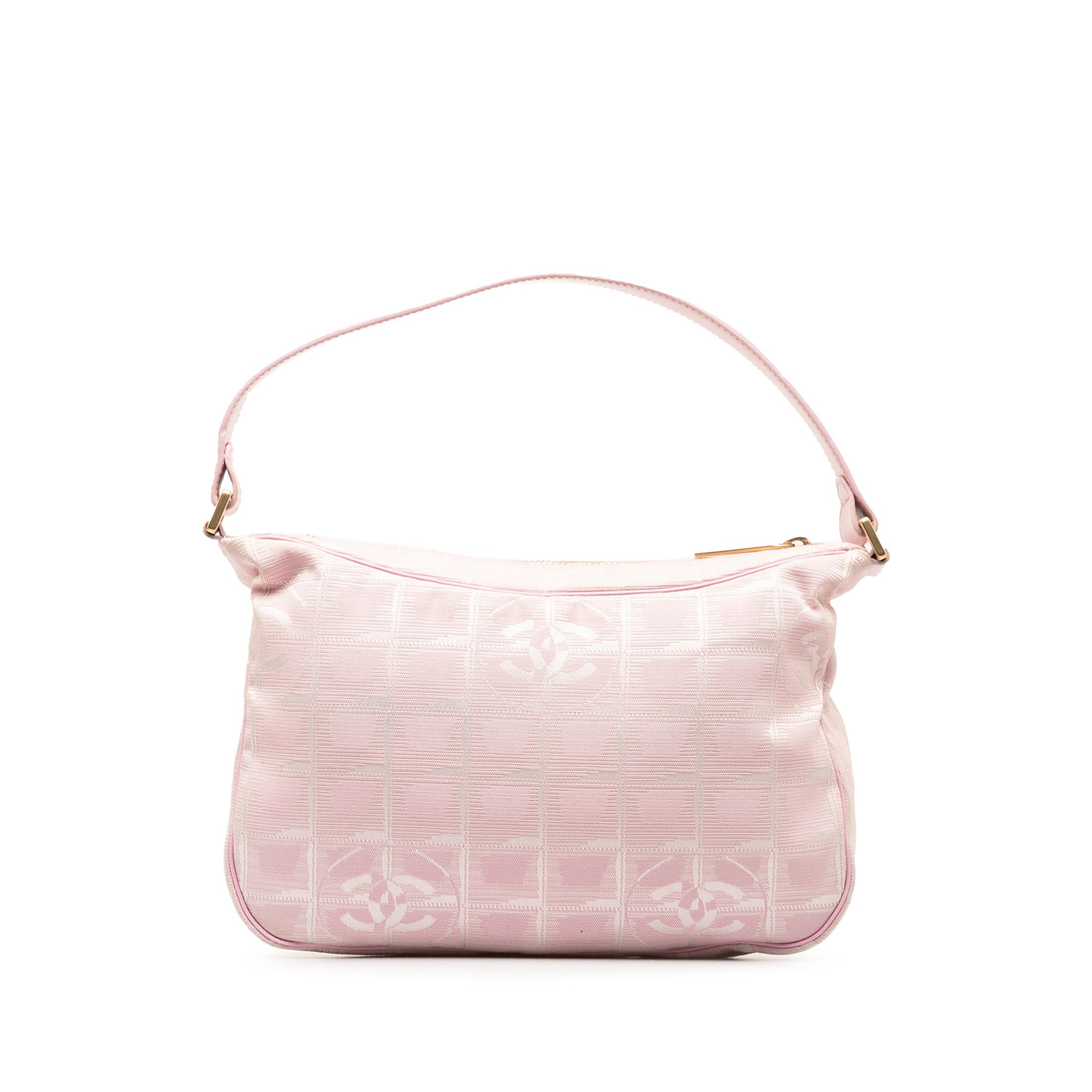 Top Handbag Unisex Travel Authenticated Line HandleBag Nylon New Pre-Owned Pink (Good) Fabric