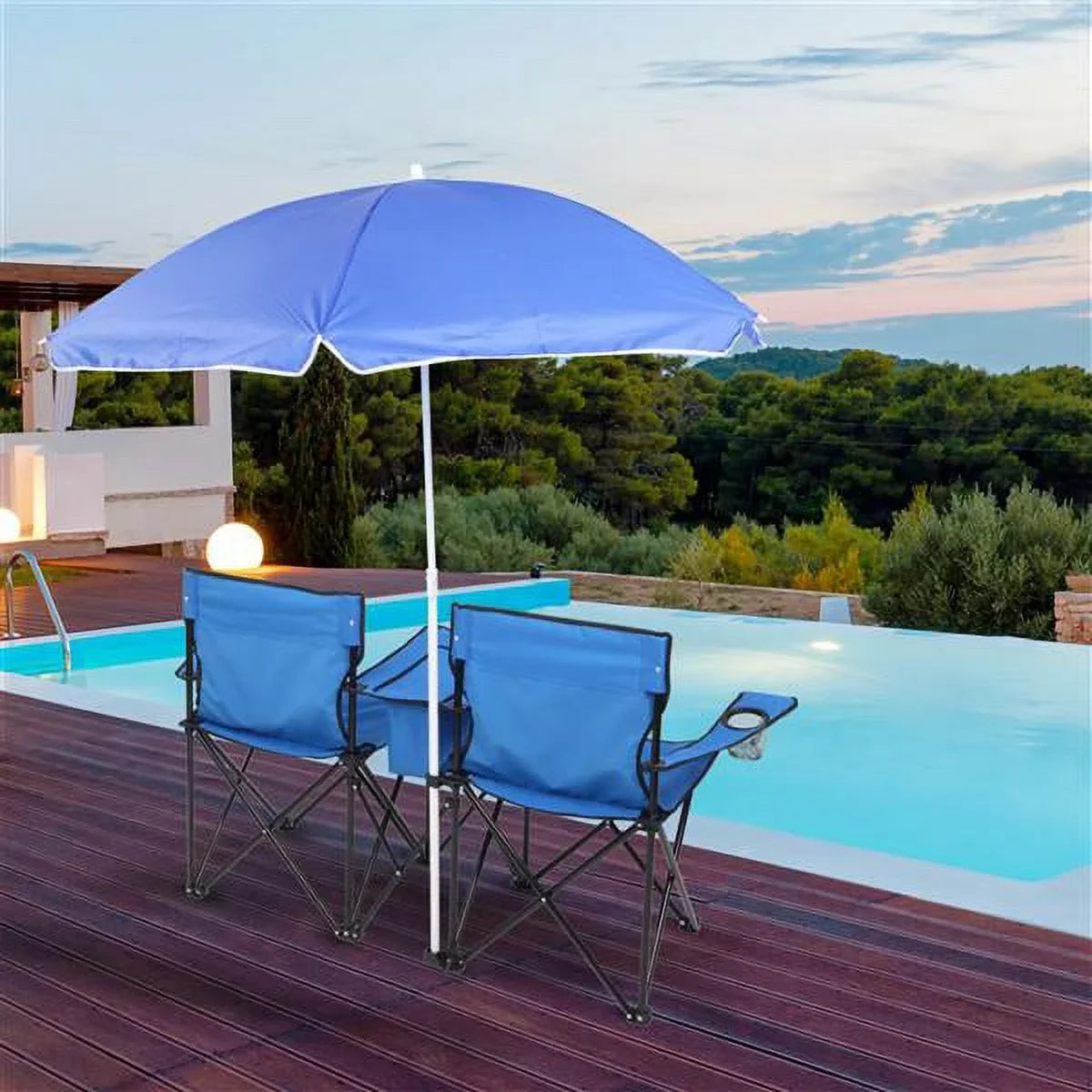 for Portable Carrying Chair Mini with Patio Bag, Blue Strength Chair, Park exterior Folding Beverage Pool SYTHERS Camping Chair, Holder Beach exterior Camping Table Beach High Double