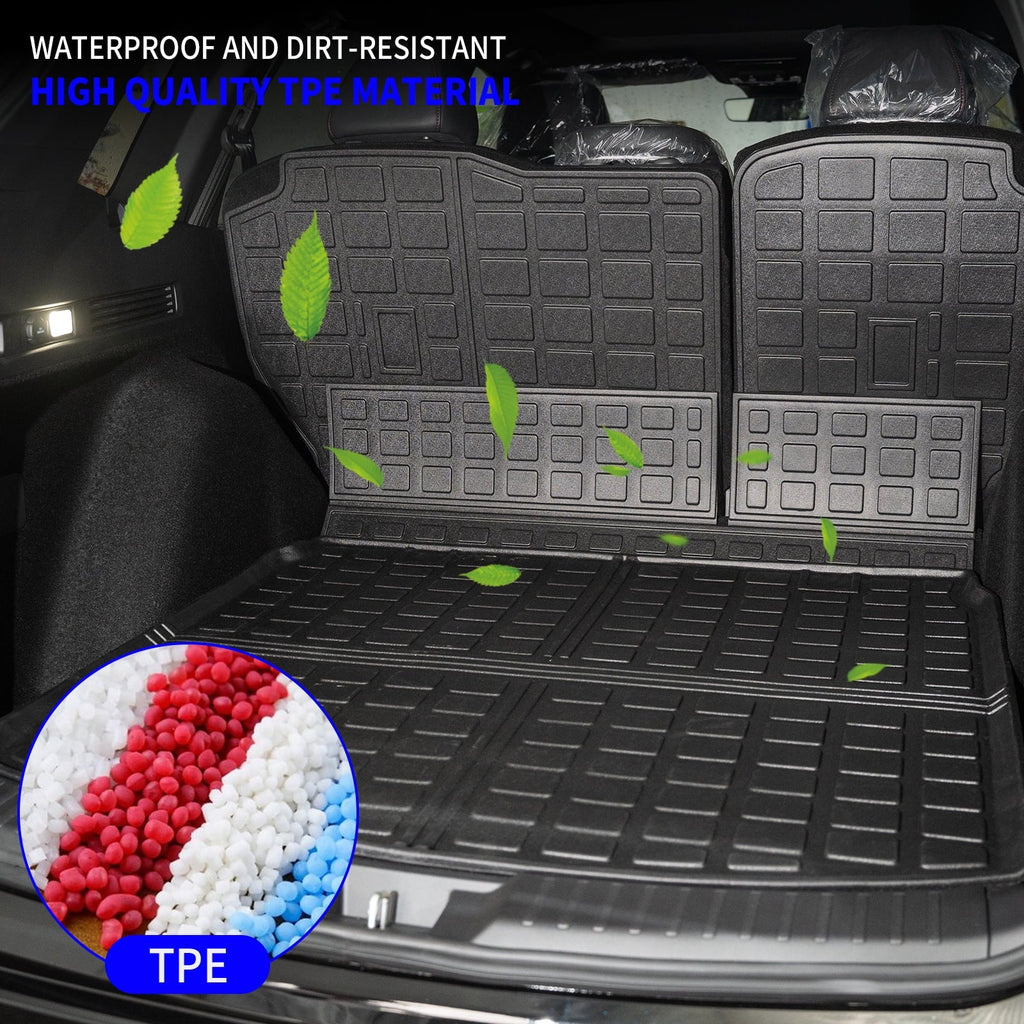 with Protector (Fit Compatible CR-V Mats) Trunk Hybrid Mat Upper Accessories 2023 Cargo Seat 2024 Liner Honda Mat Cover Deck, Honda Mat+Backrest Cargo Back CRV Trunk