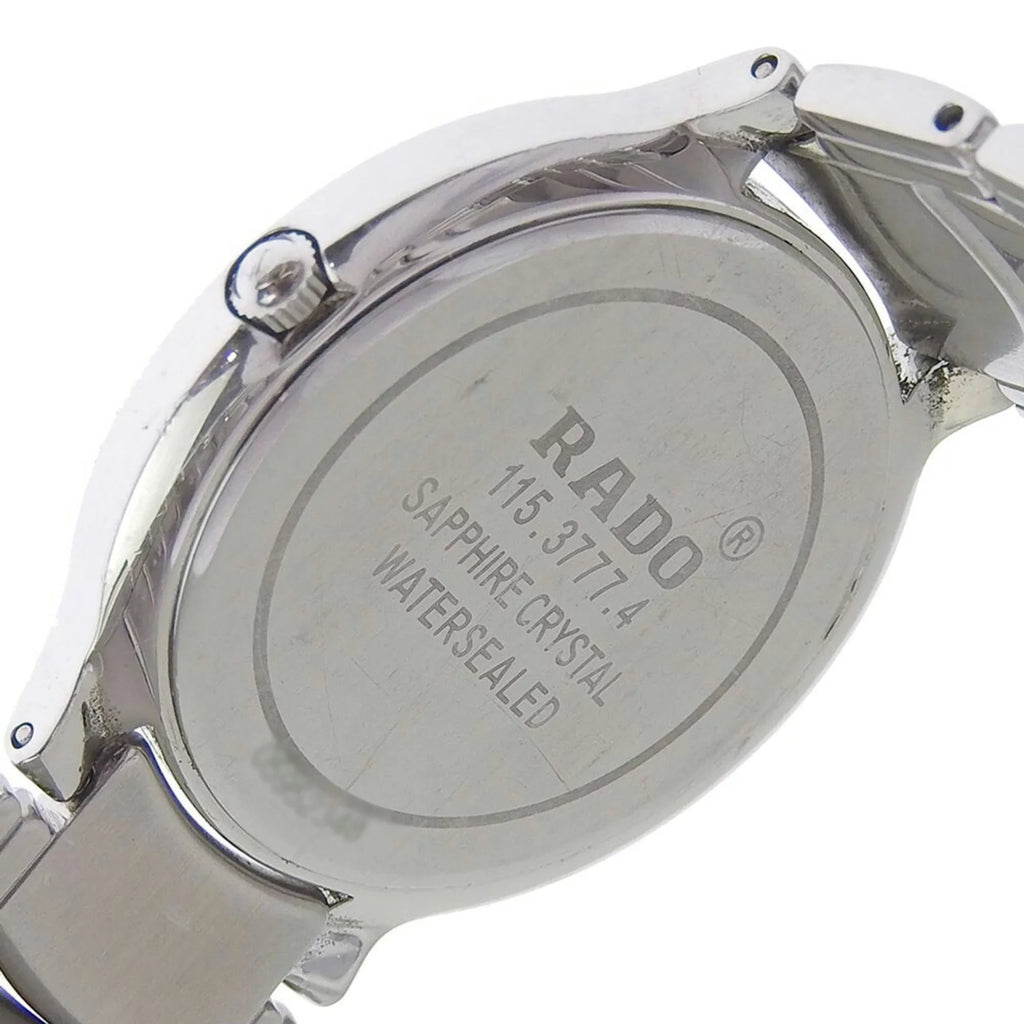 black (Good) Rado quartz Pre-Owned 3777 dial Florence men's RADO 4 115 battery watch