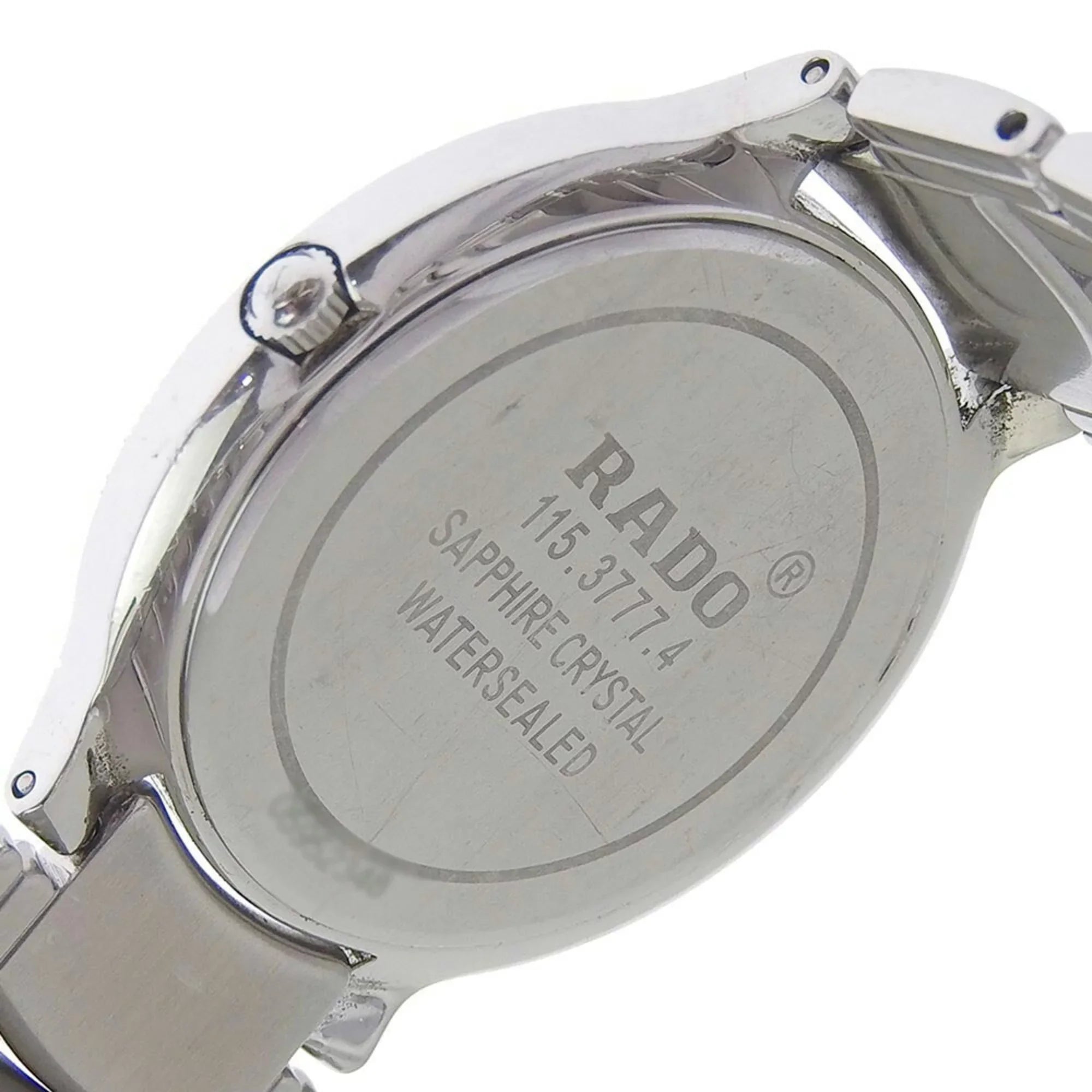 black (Good) Rado quartz Pre-Owned 3777 dial Florence men's RADO 4 115 battery watch