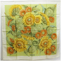 Women's (Like Pre-Owned Large Ferragamo Silk Sunflower dimension New) Salvatore Scarf