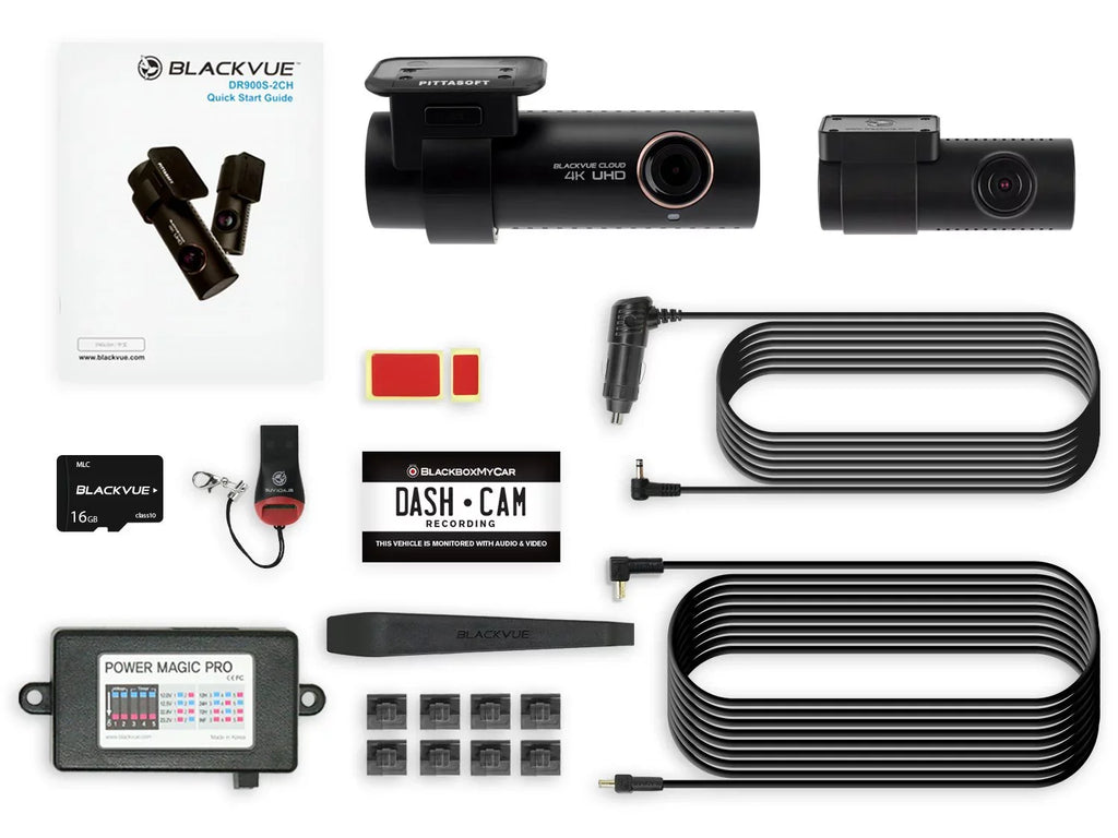 Hardwire SD Kit DR900S-2CH 4K Card Pro 2-Channel Power Magic Blackvue with | | Dashcam 16GB