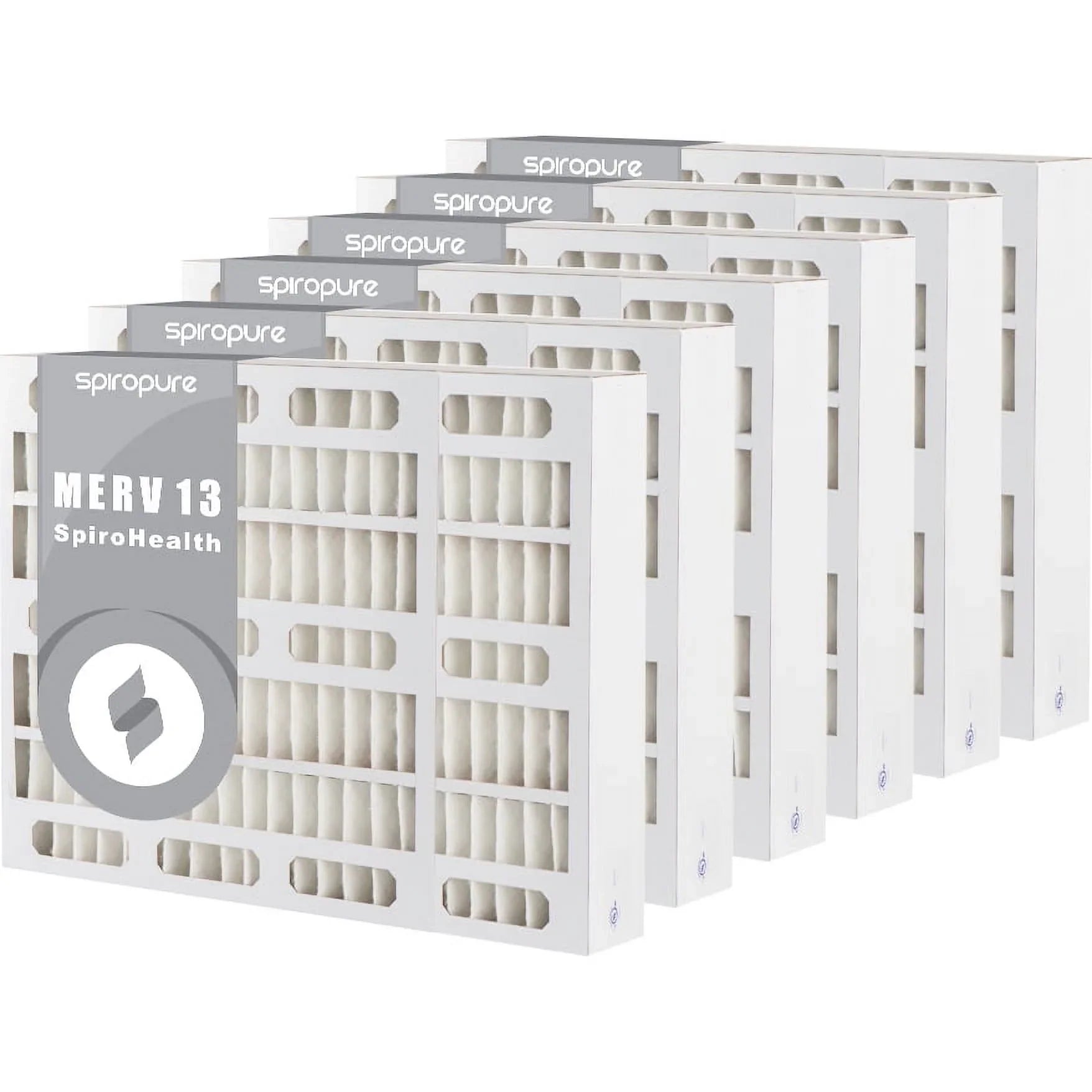 MERV 13 Filters Filter Made (6 SpiroPure 9x20x4 - in Pleated USA Pack) Air
