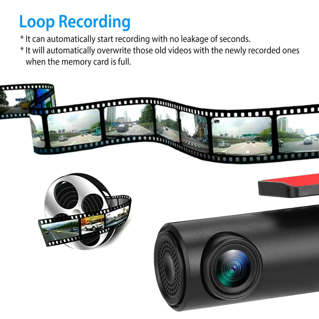 Cam with 11.2ft Camera 1080P Wifi DVR WiFi Lighter Dash Recorder HD G-sensor 170° iMounTEK Cigarette Recording Cable App Car Looping