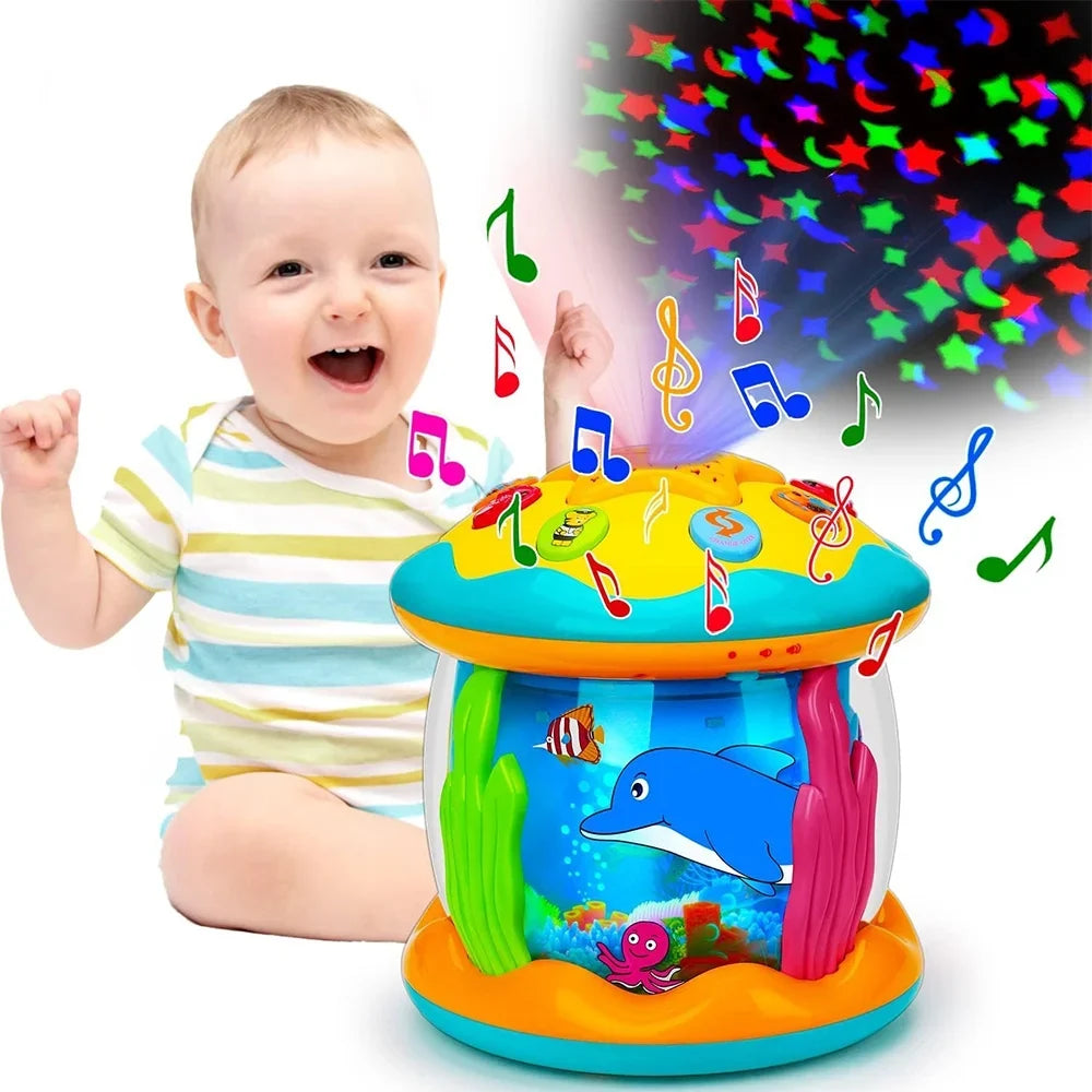 Star Ocean Rotating Gift to Baby Musical Years Toys Toys for 12 6+ Learning - Light Baby - 6 Projector Infant Crawling Month Months Toys Old