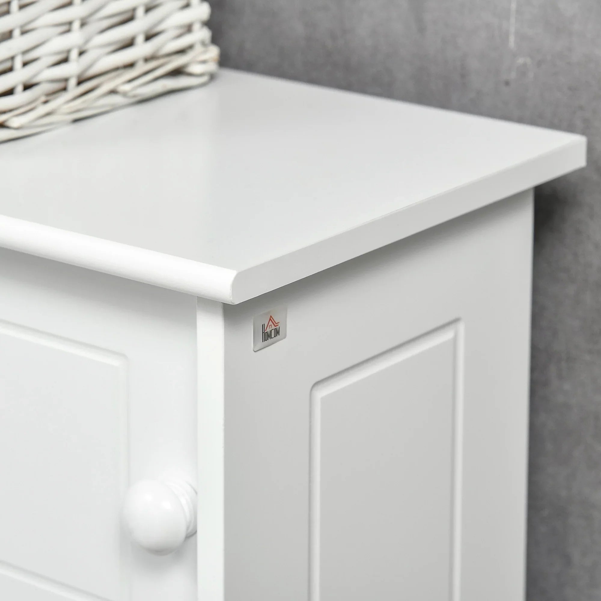 Over Freestanding Toilet Shelves, Storage Organizer Cabinet, kleankin Bathroom White Toilet Rack, with Adjustable the Bathroom