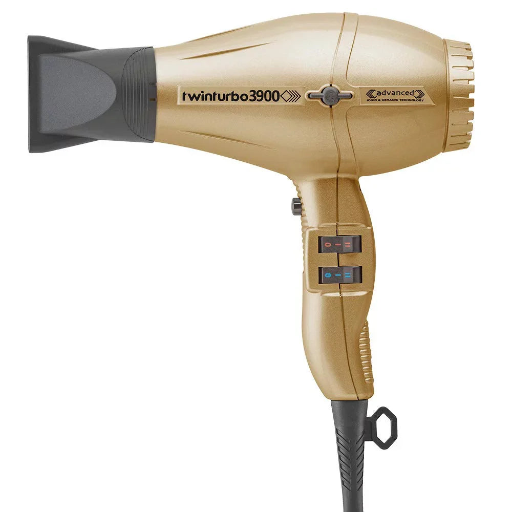 Ceramic Hair - Eco Attachment 3900 Technology Dryer Ionic Advanced Black & Friendly Gold Hot Turbo 2 Blow Items) (Bundle and TwinTurbo Power