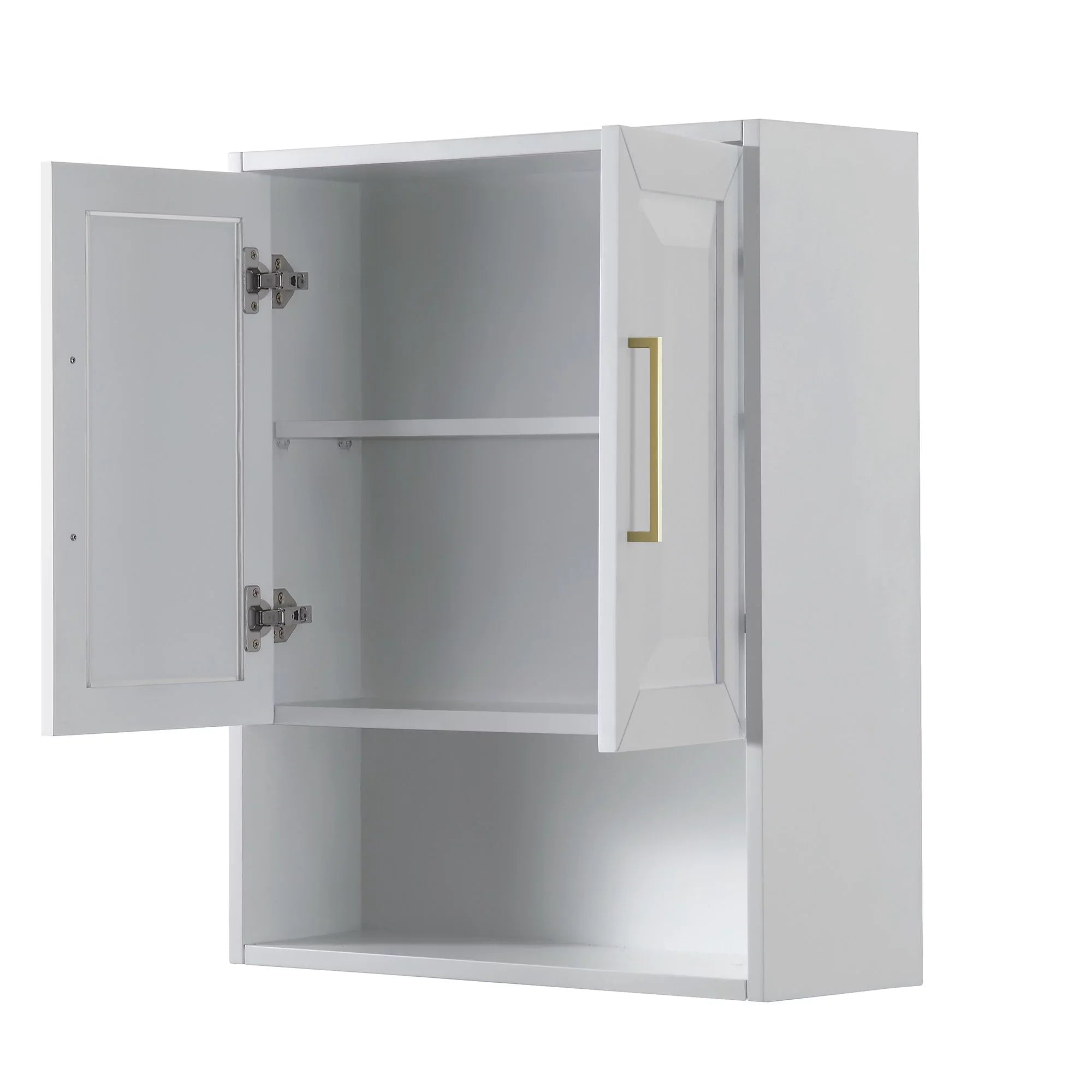 Daria Over-the-Toilet Cabinet Storage Wyndham Collection Bathroom Black Trim with Blue Wall-Mounted Matte Dark