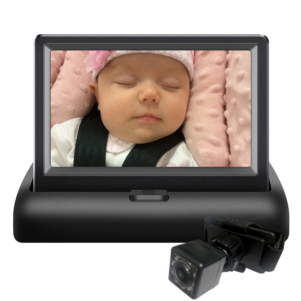 Baby Facing with Rear Radirus Night Infrared View Camera, Seat Vision, Crystal Ideal Clear Monitor Car for