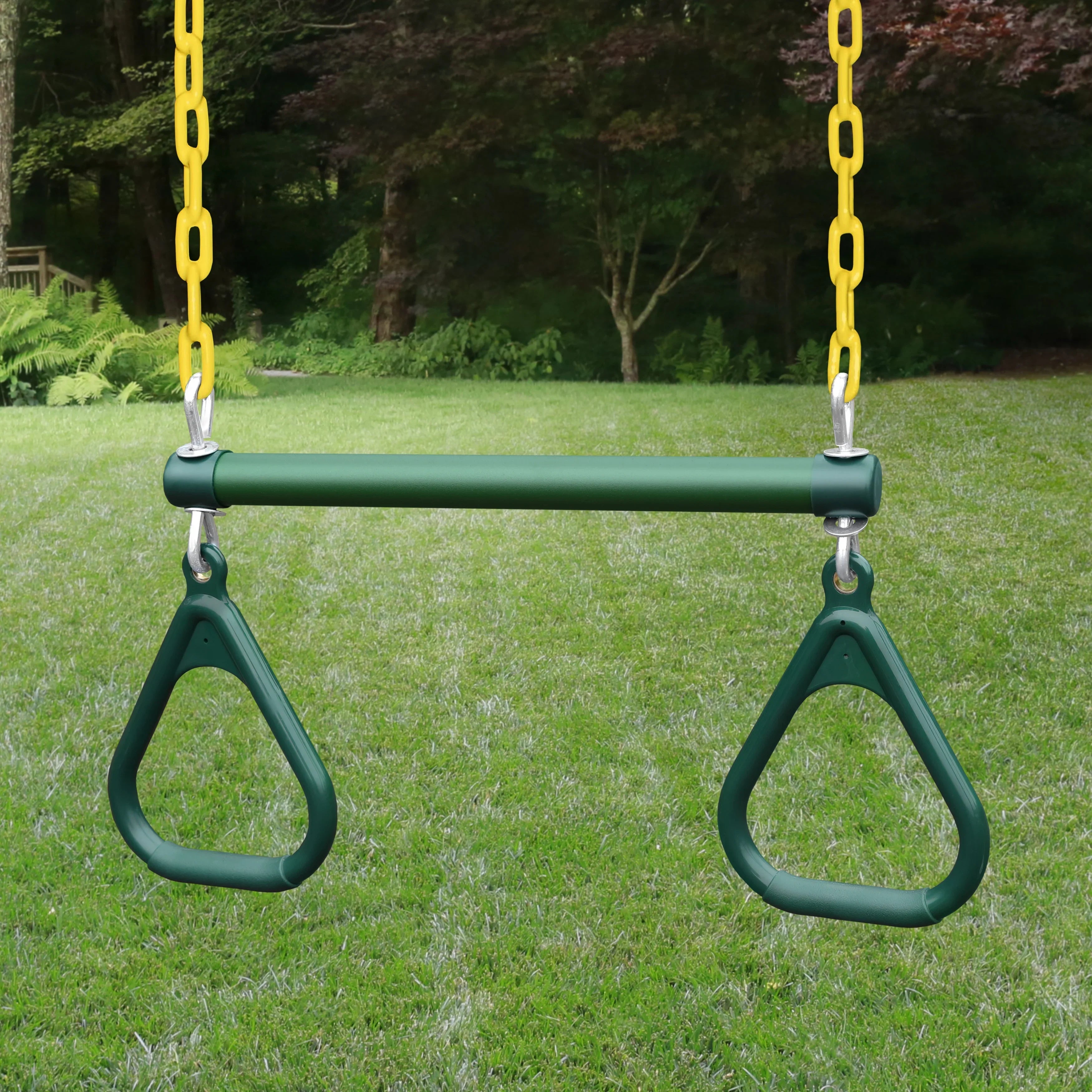 Playsets Bars, Canopy, Swing Monkey and Climbing Green Navigator with Rock Wooden Gorilla Vinyl Set Wall