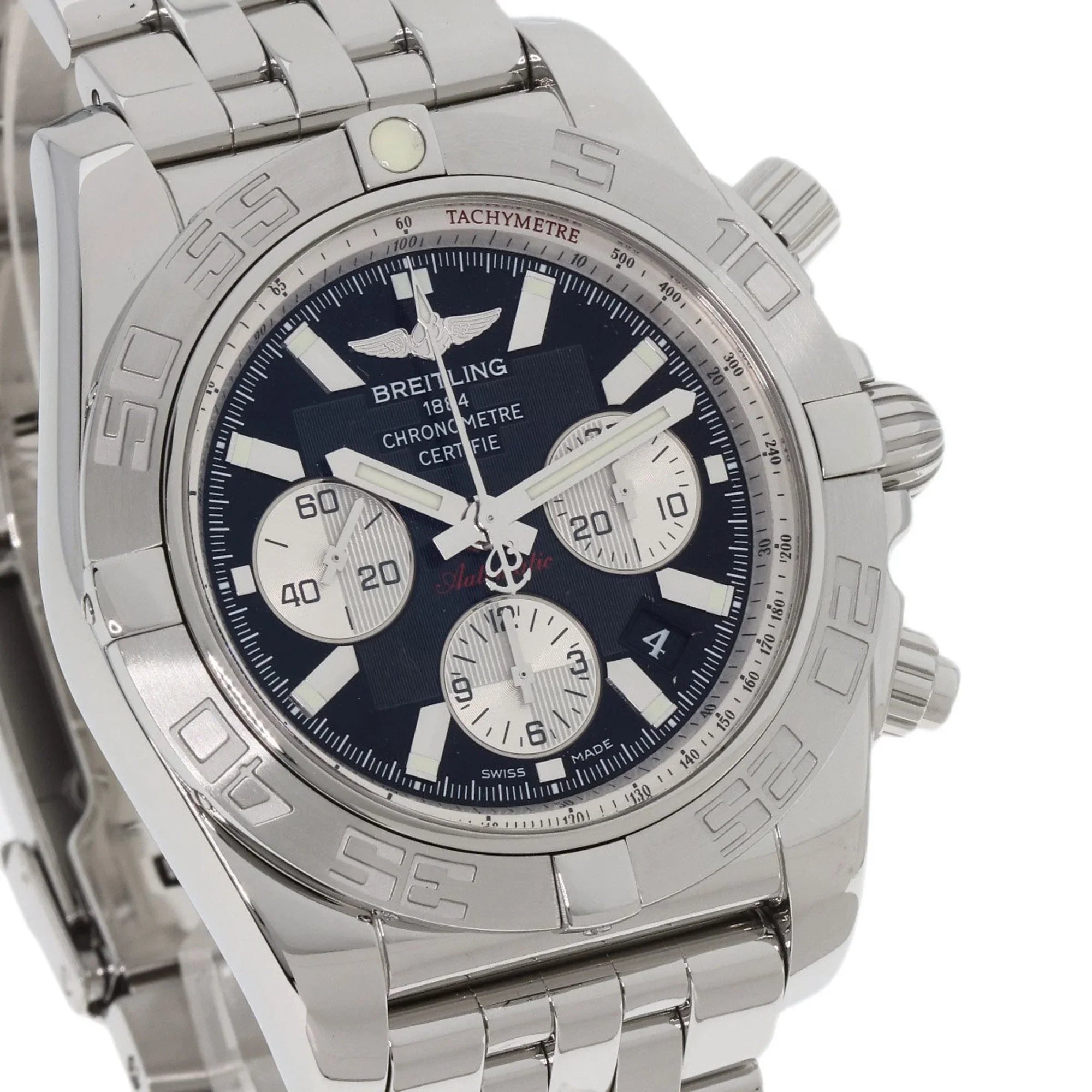 44 (Good) Steel/SS BREITLING Pre-Owned Breitling Watch AB0110 Men's Chronomat Stainless