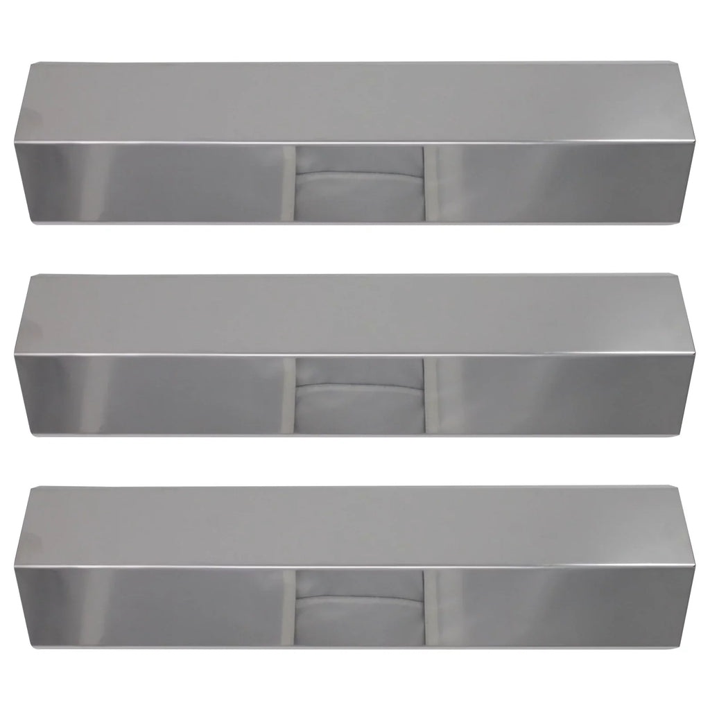 Burner Compatible 15" Replacement Shield Tent 3-Pack Flame Heat Plate BBQ Parts Steel Vaporizer Guard, Bar, 810-8410-S Tamer, - Stainless Charmglow Flavorizer Barbeque Bar, for Grill Cover Deflector,